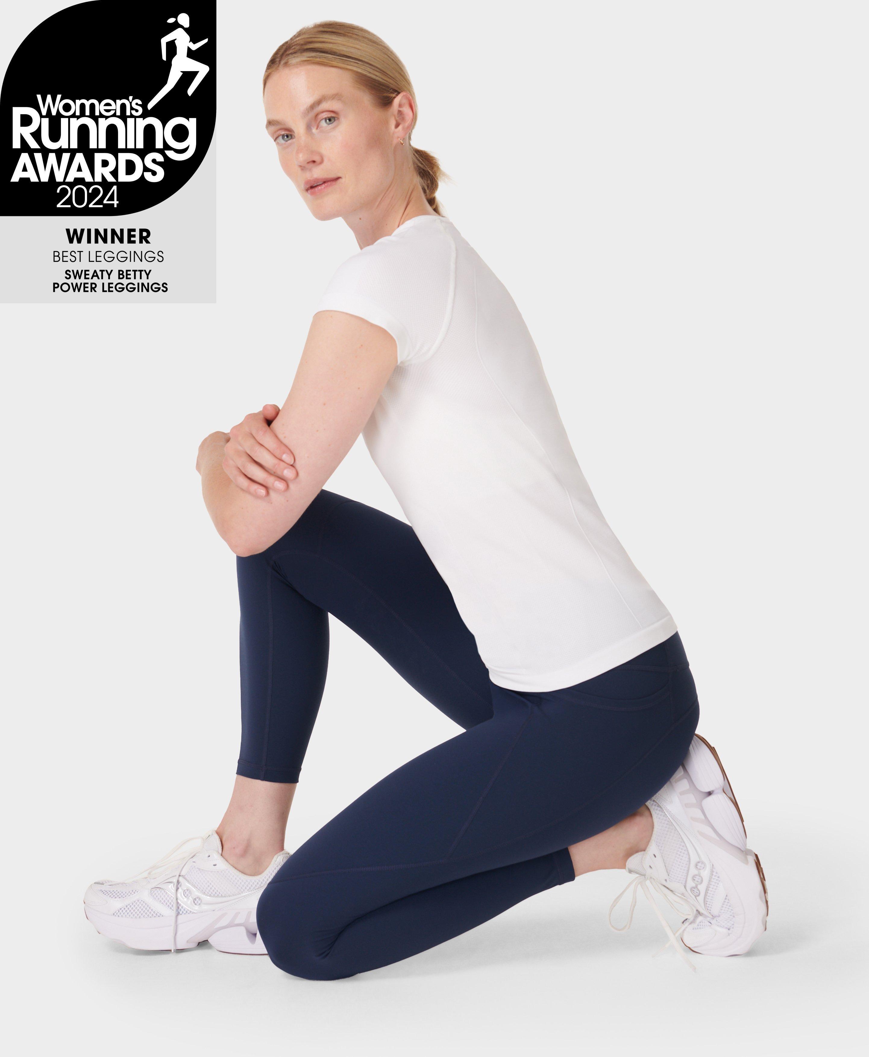 Power Workout Leggings, Navy Blue | Sweaty Betty