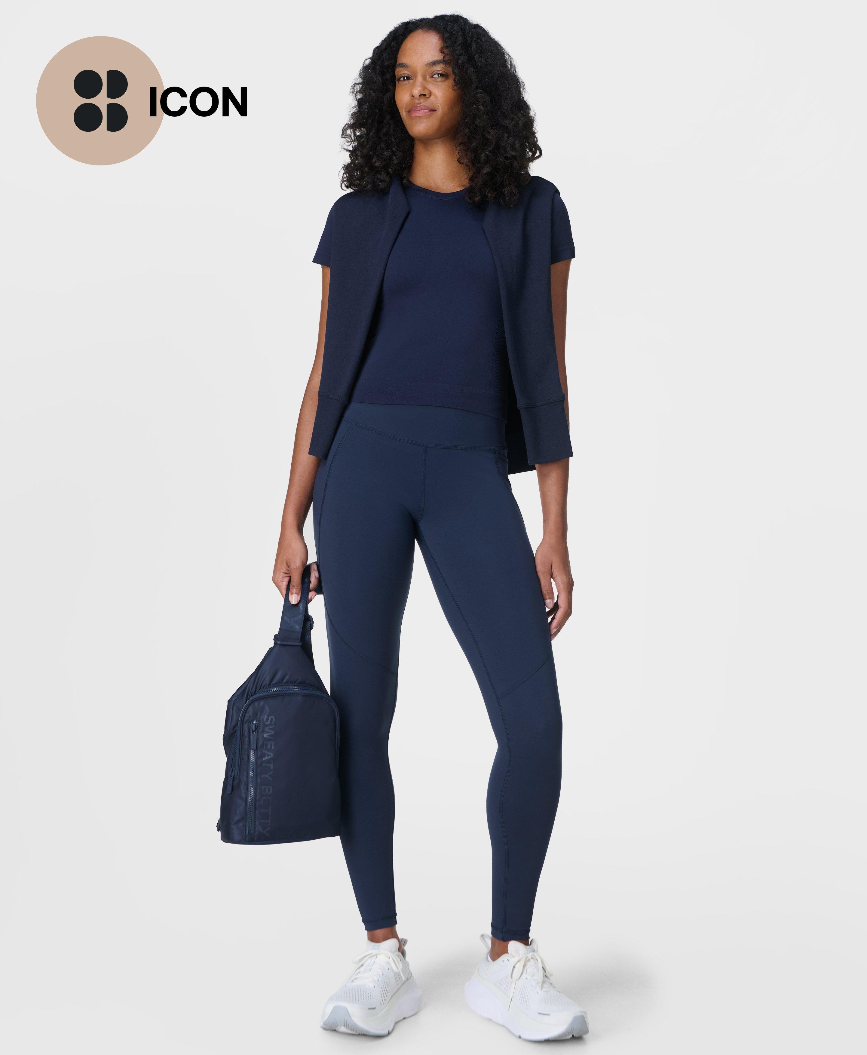 Power Workout Leggings - Navy Blue | Women's Leggings | Sweaty Betty