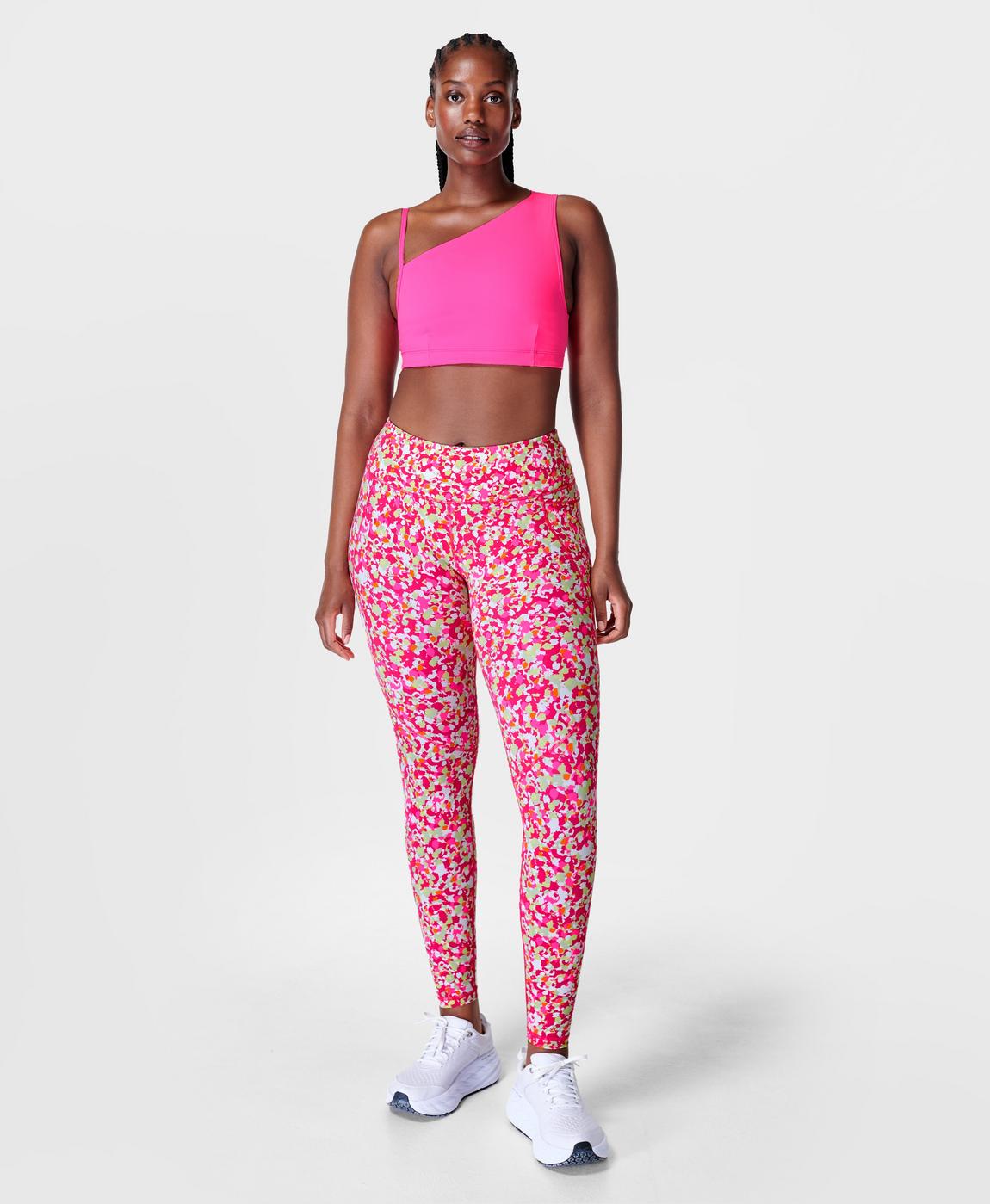 Power Workout Leggings - Pink Dab Print