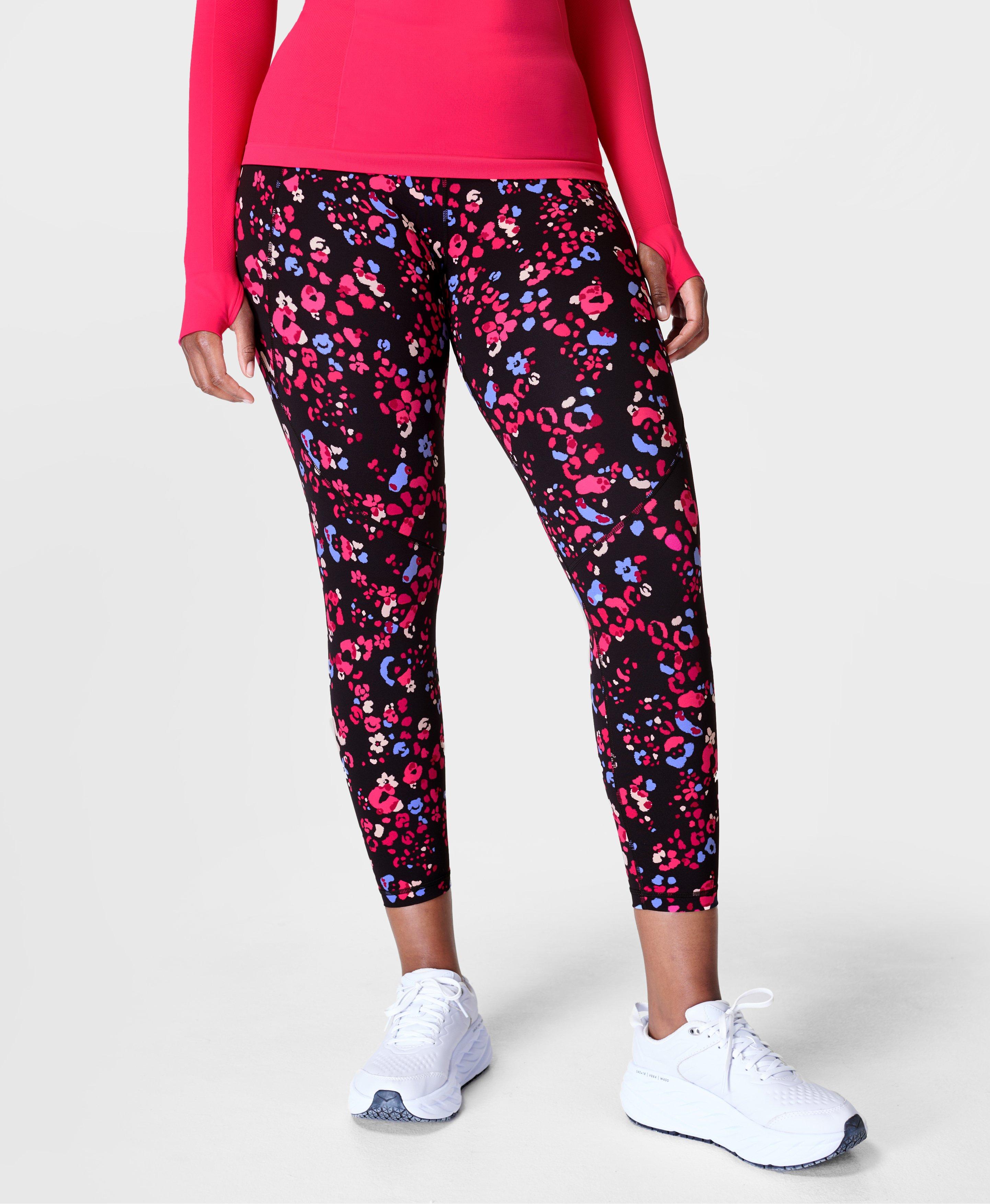 Power 7/8 Gym Leggings - Pink Floral Animal Print