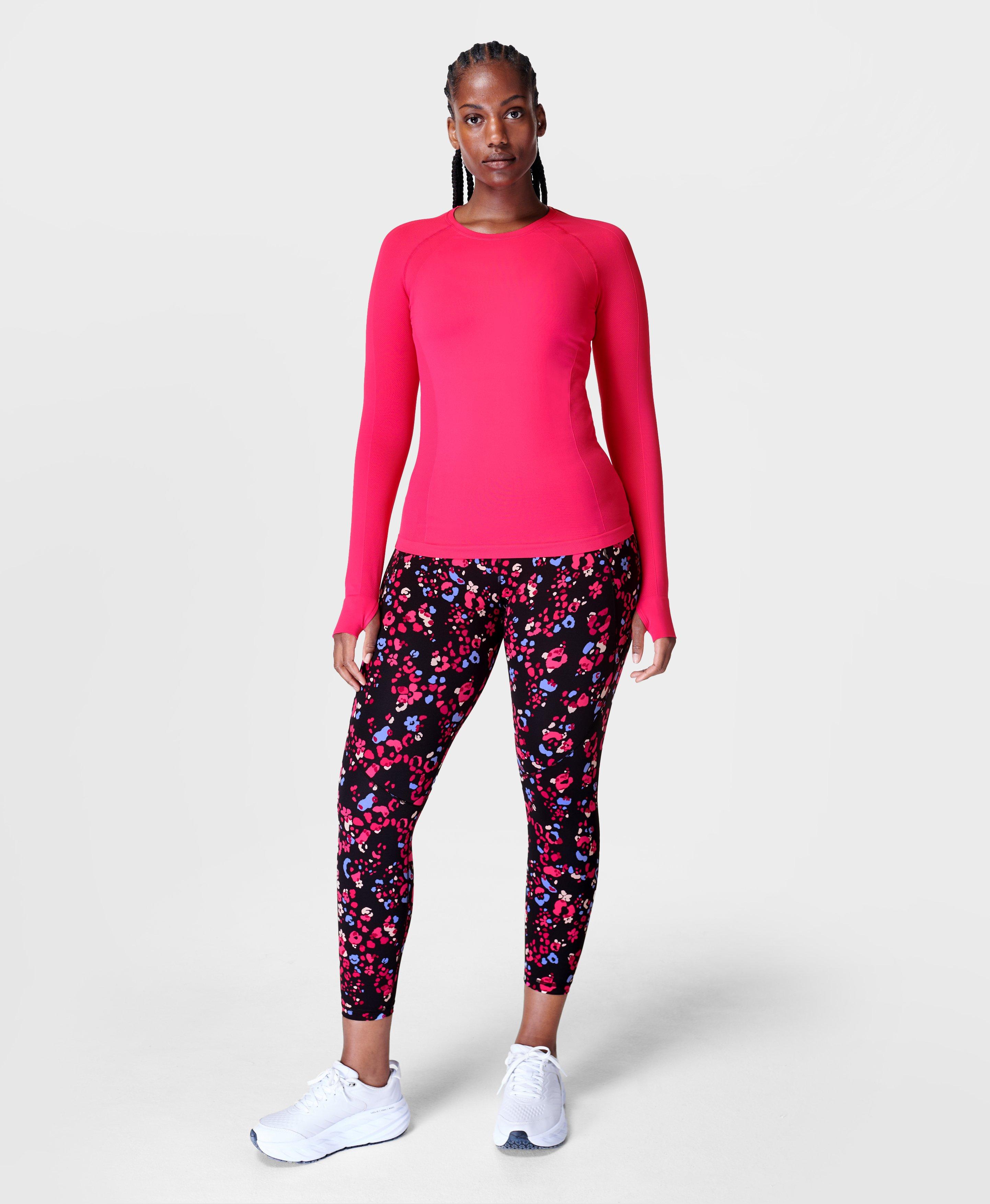 Sweaty Betty Power 7/8 Gym Leggings, Pink Scattered at John Lewis