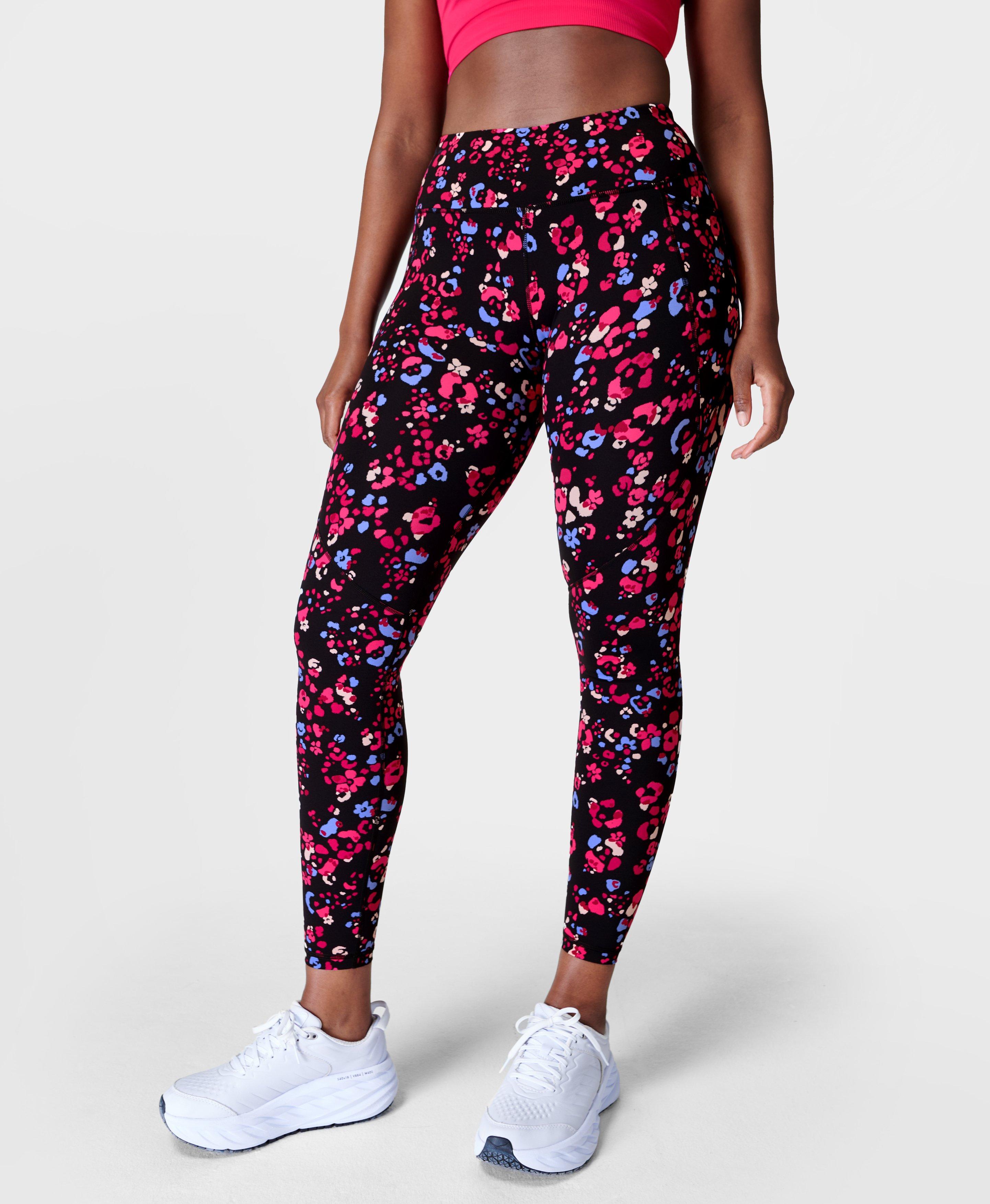 sweaty betty Womens Power Workout Leggings S Pink Acid Spray Dye Print