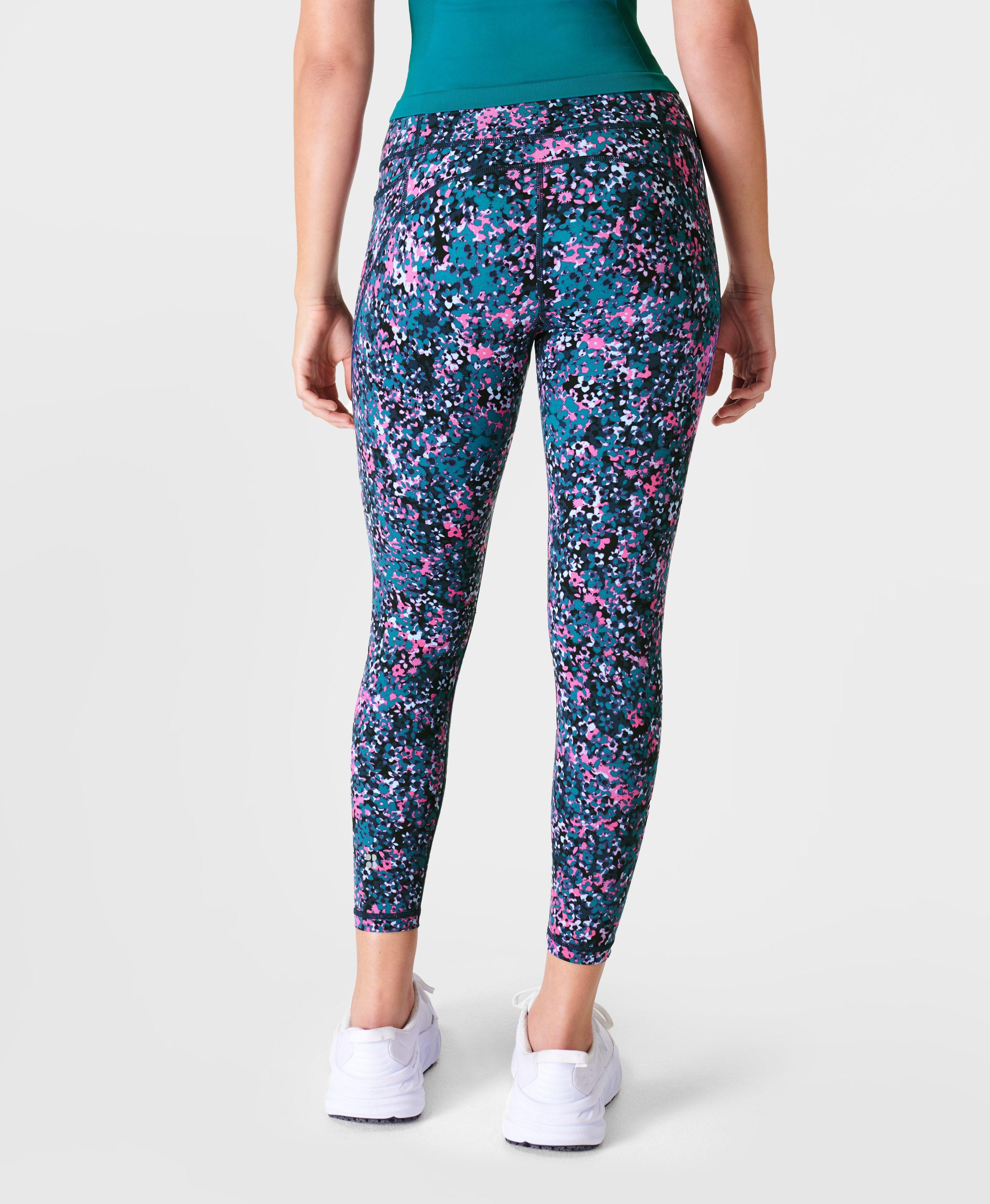 Print Power 7/8 abstract-print jersey leggings, Sweaty Betty