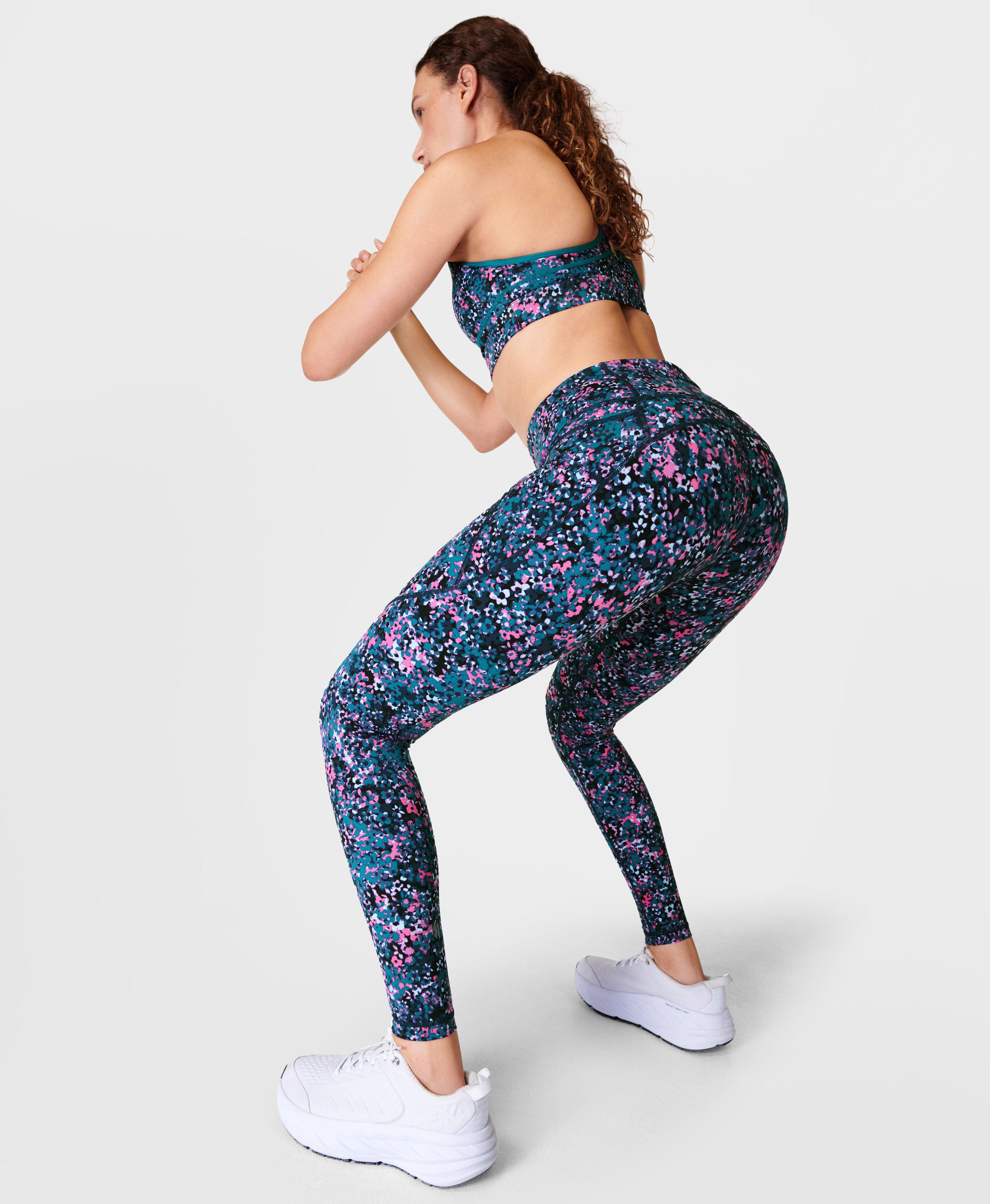 Sweaty Betty, Pants & Jumpsuits, Sweaty Betty Power 78 Workout Leggings  Pink Floral Collage Print Size Xs 589