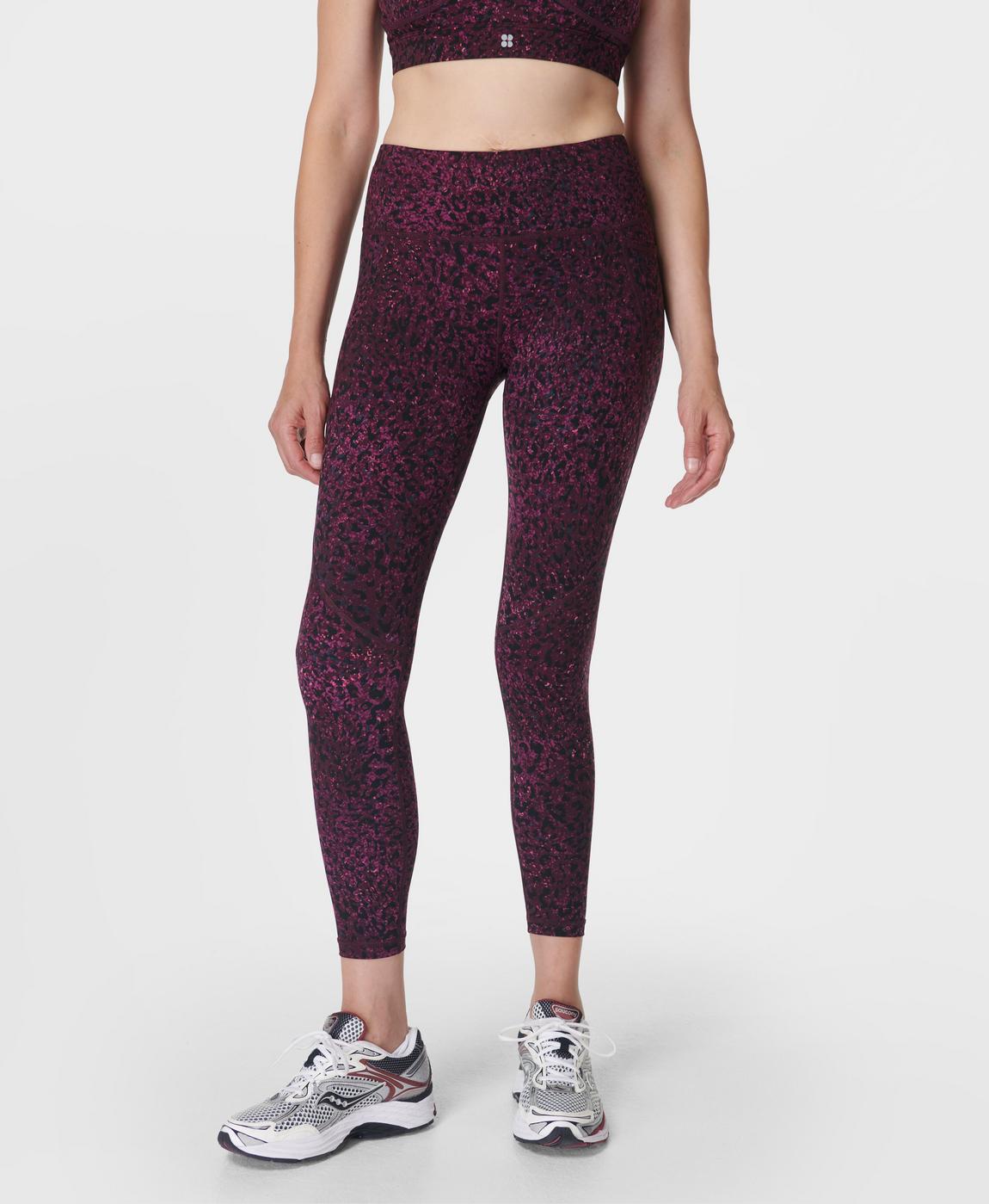 Power 7/8 Workout Leggings - Purple Dragonfly Print | Sweaty Power 7/8 Workout Leggings - Purple Dragonfly Print | Sweaty