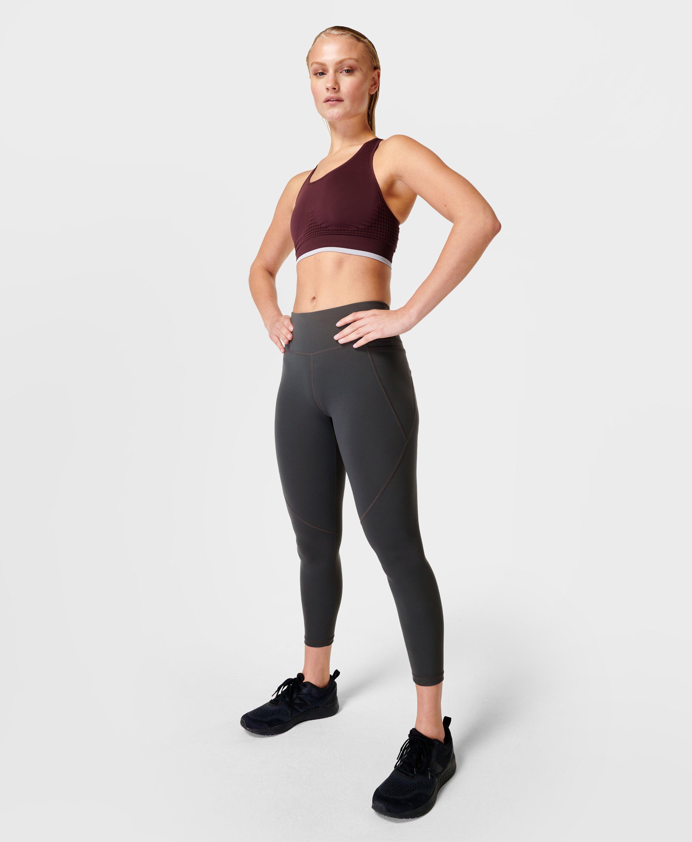 Sweaty Betty Women's S Power Leggings Workout Slate Gray 7/8 Length SB5400  for sale online