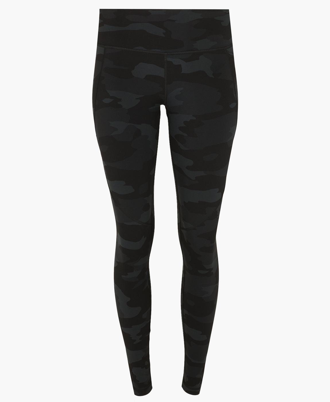 Power Workout Leggings - Ultra Black Camo Print