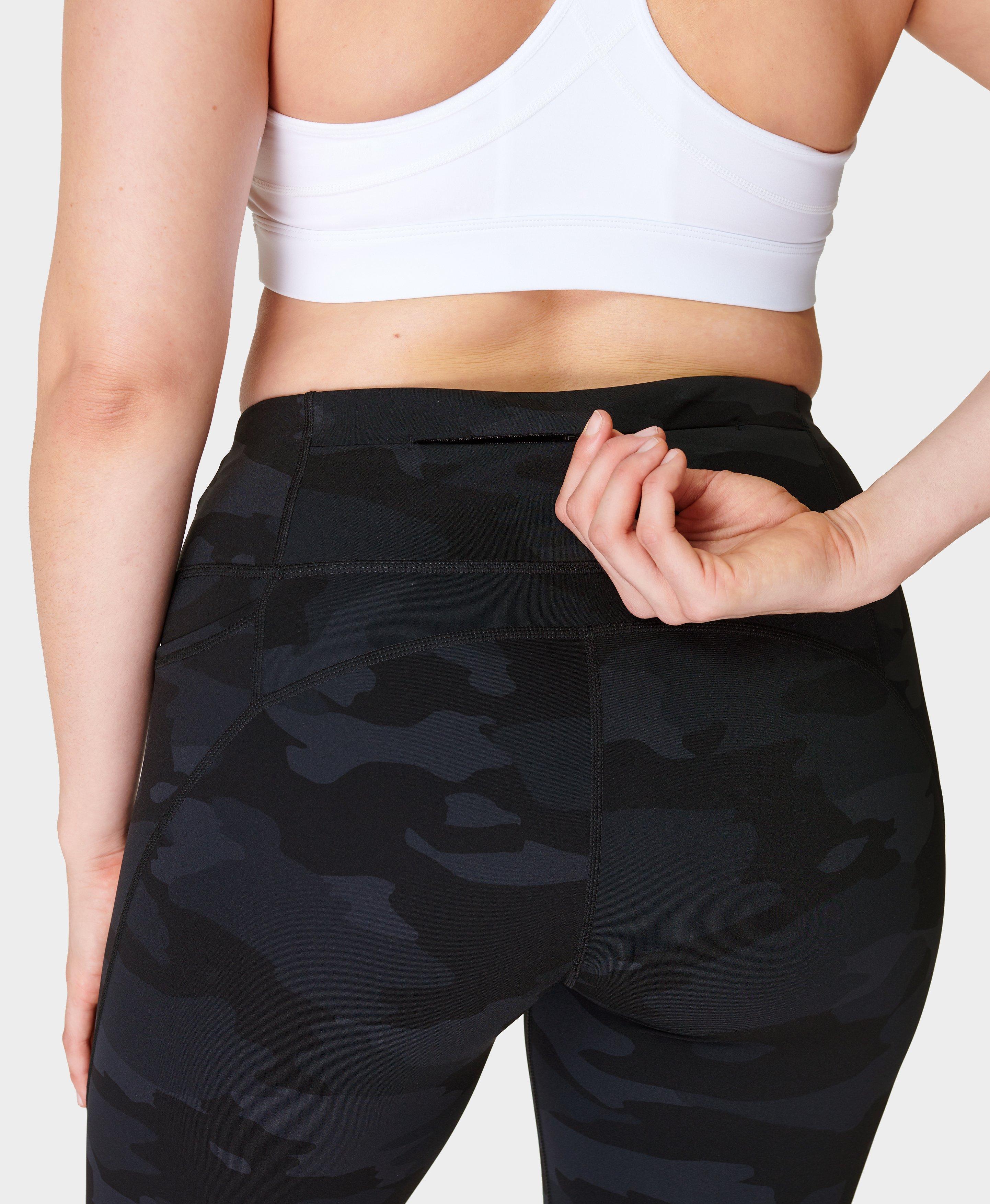 Stay Stylish and Active in Black Camo Printed Leggings with Active Wear  Compression by Twisted420Glass - Perfect for Workouts and Everyday
