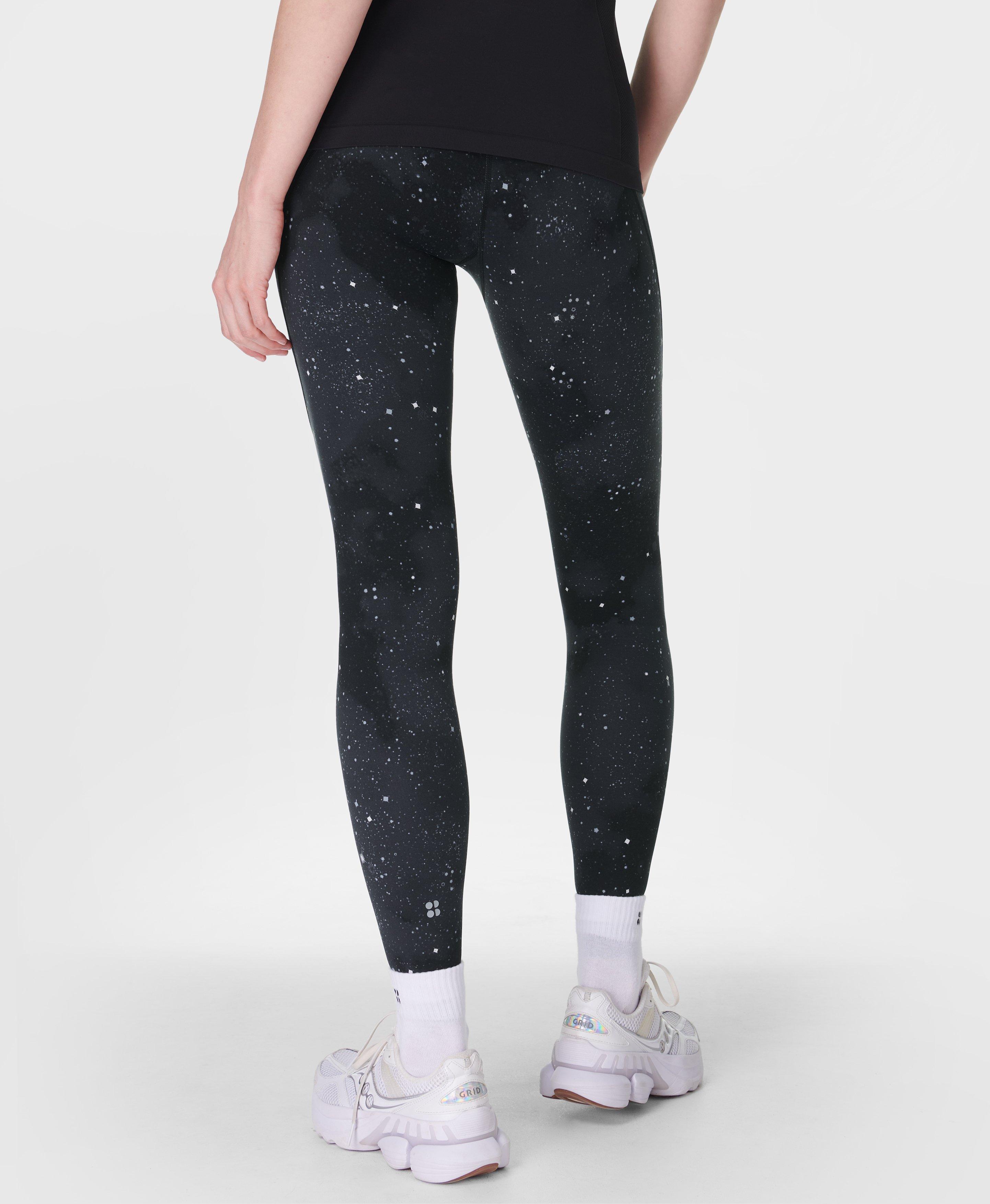 Power Gym Leggings Ultra Black Ditsy Star Print Sweaty Betty