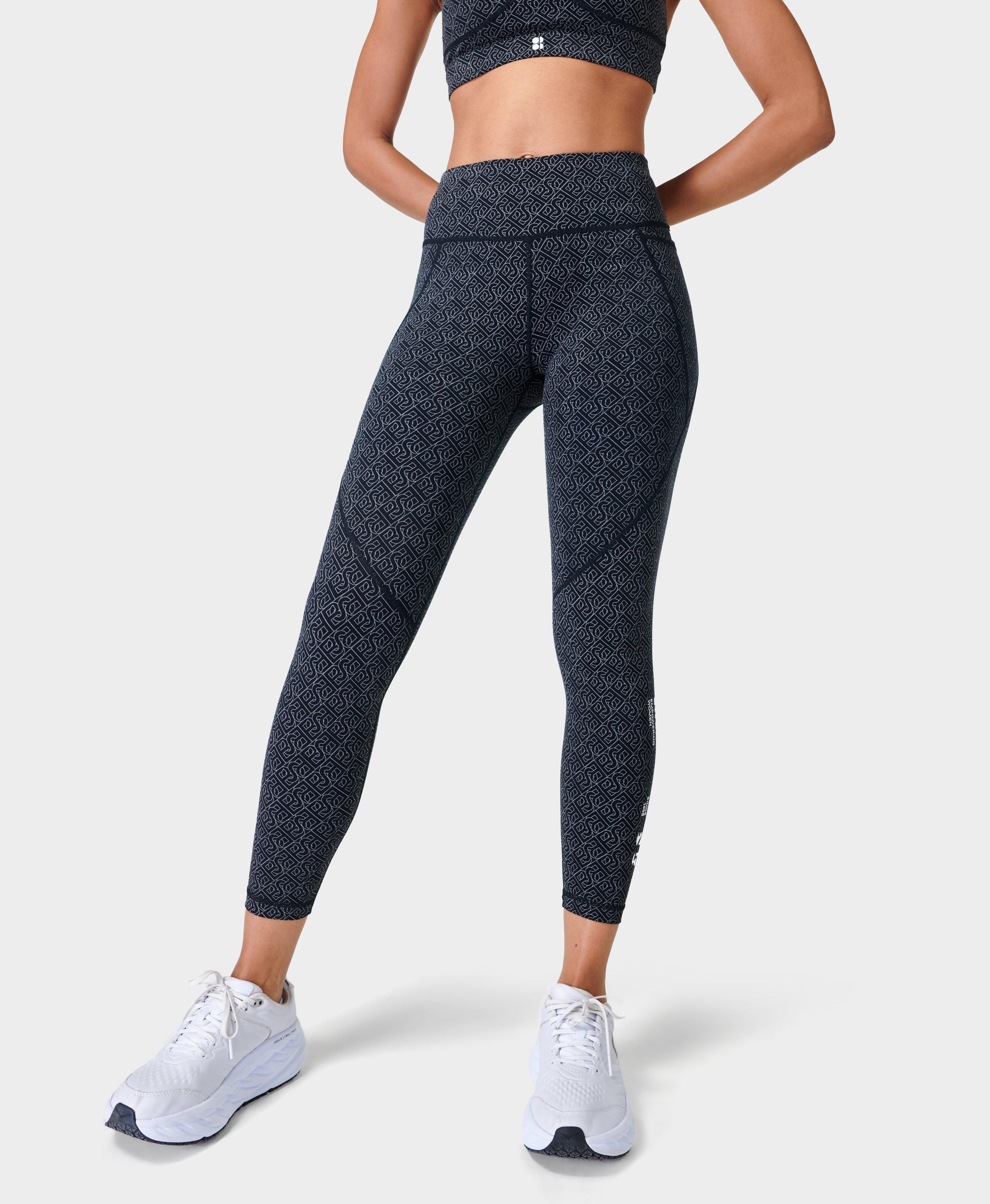 Power 7/8 Reflective Gym Leggings - Black Chain Reflective Print, Women's  Leggings