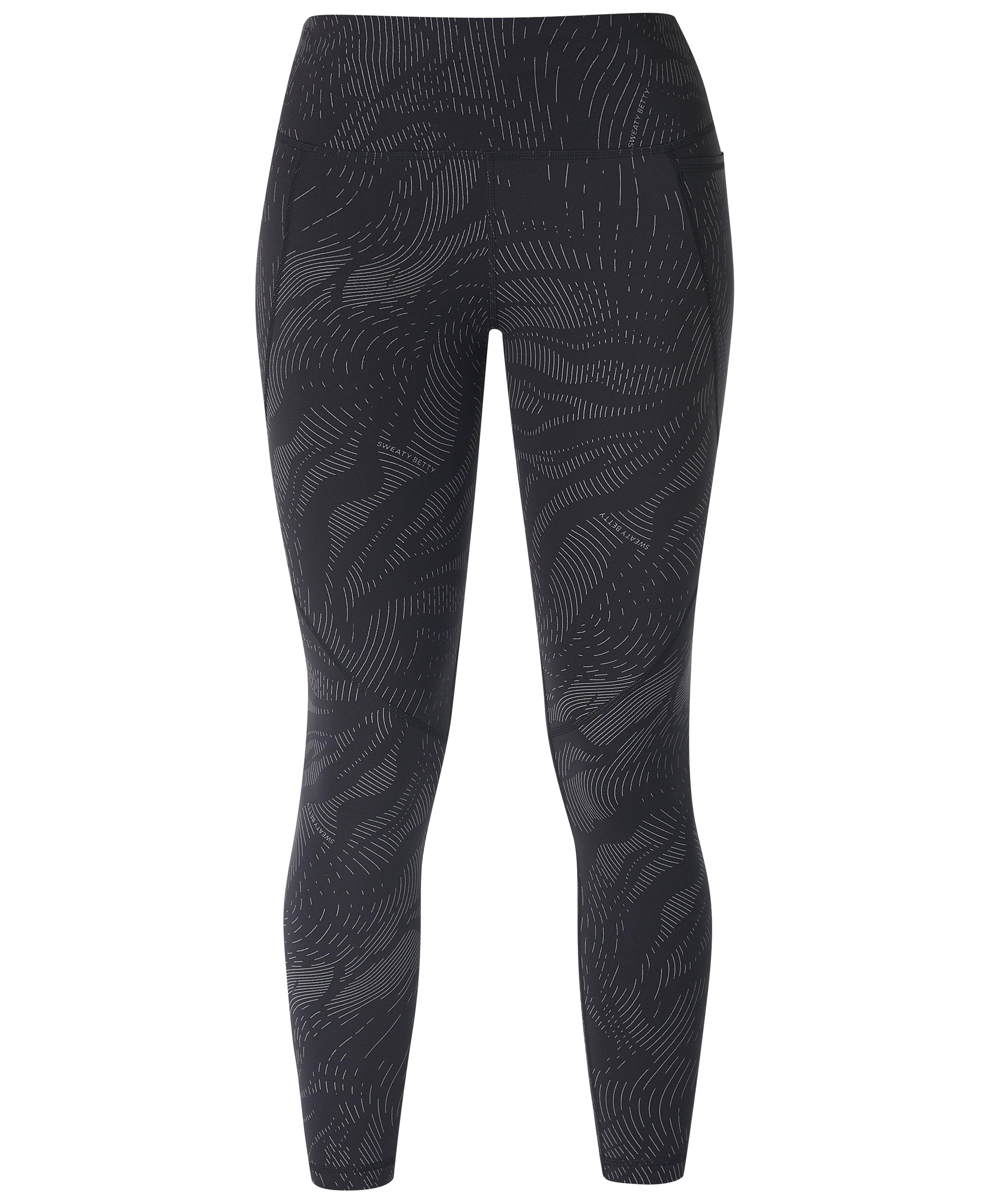 Beyond Yoga 7/8 Leggings Black Gray Abstract Pattern Activewear outlet Workout XS