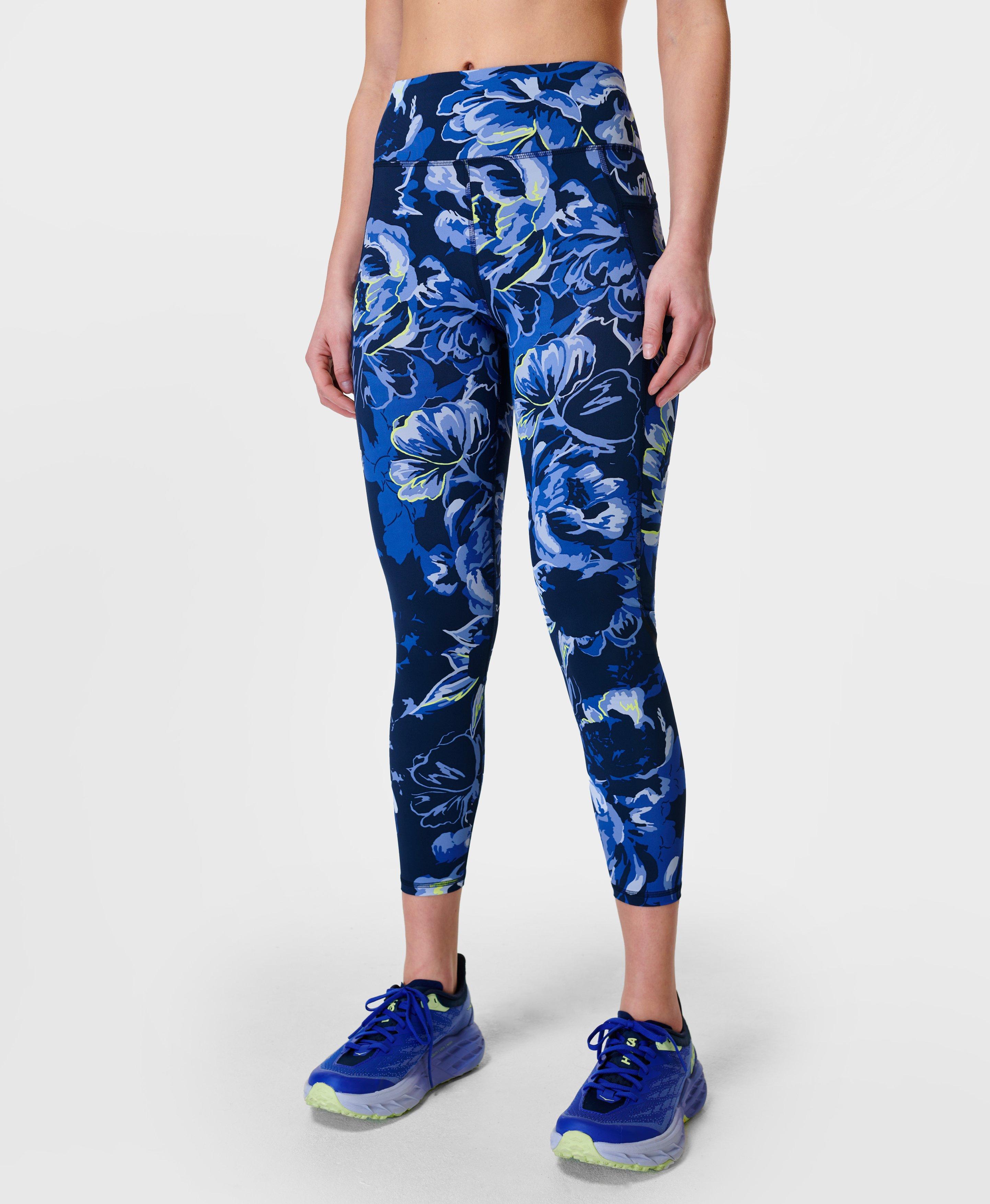 Zero Gravity Running Leggings - Grey Zebra Check Print