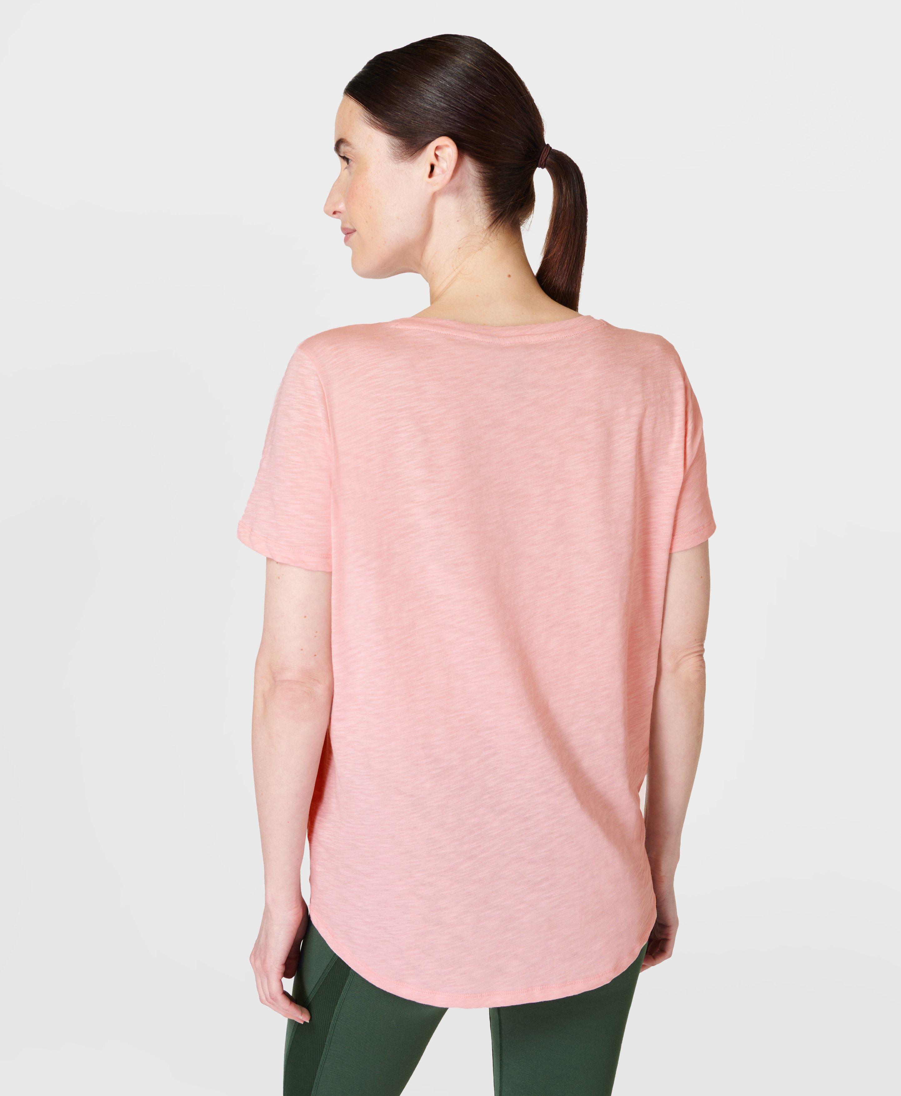 Refresh V-Neck T-Shirt - Soft Pink, Women's T-Shirts