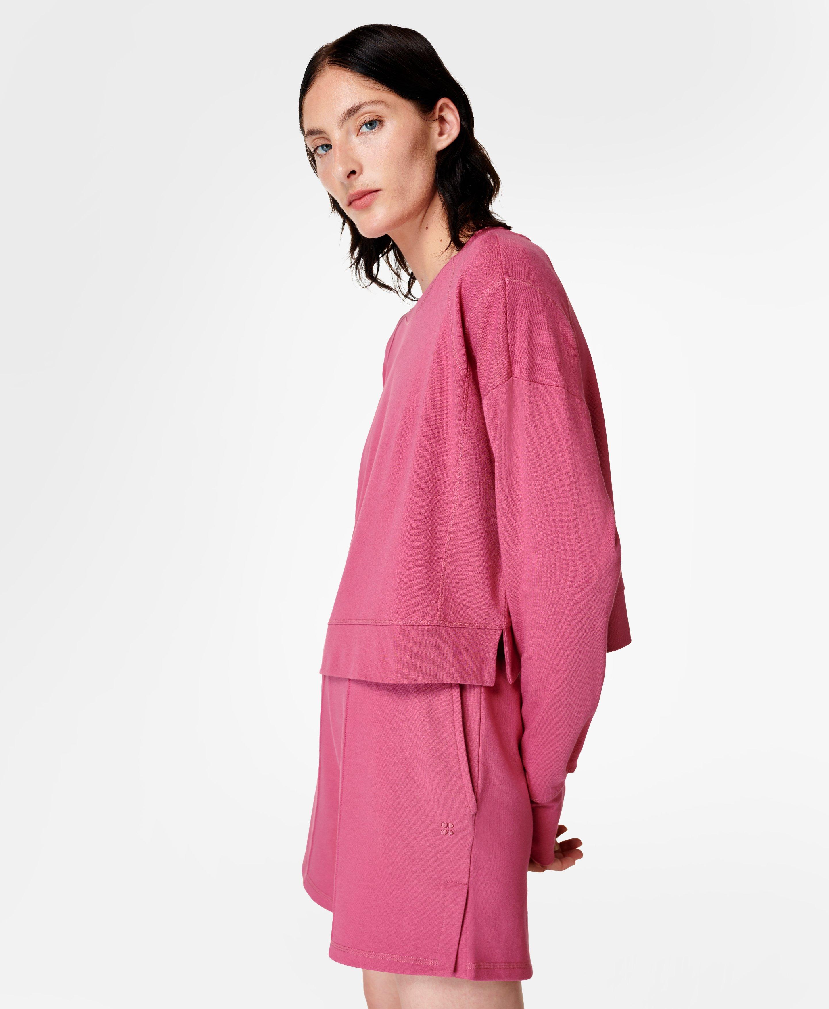 After Class Longline Sweatshirt - Punk Pink