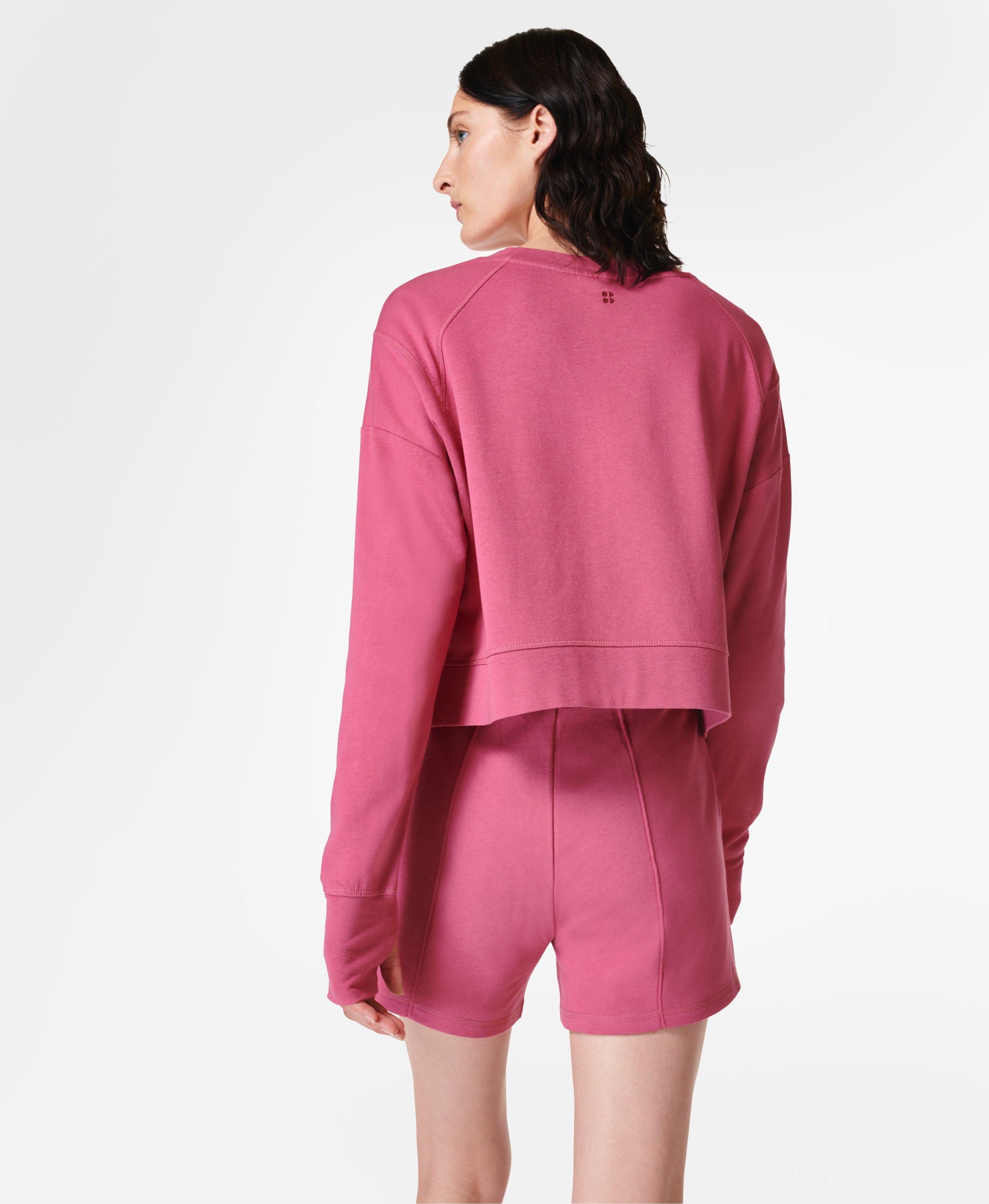 Sweaty Betty After Class Long Sweatshirt, Chalk Pink