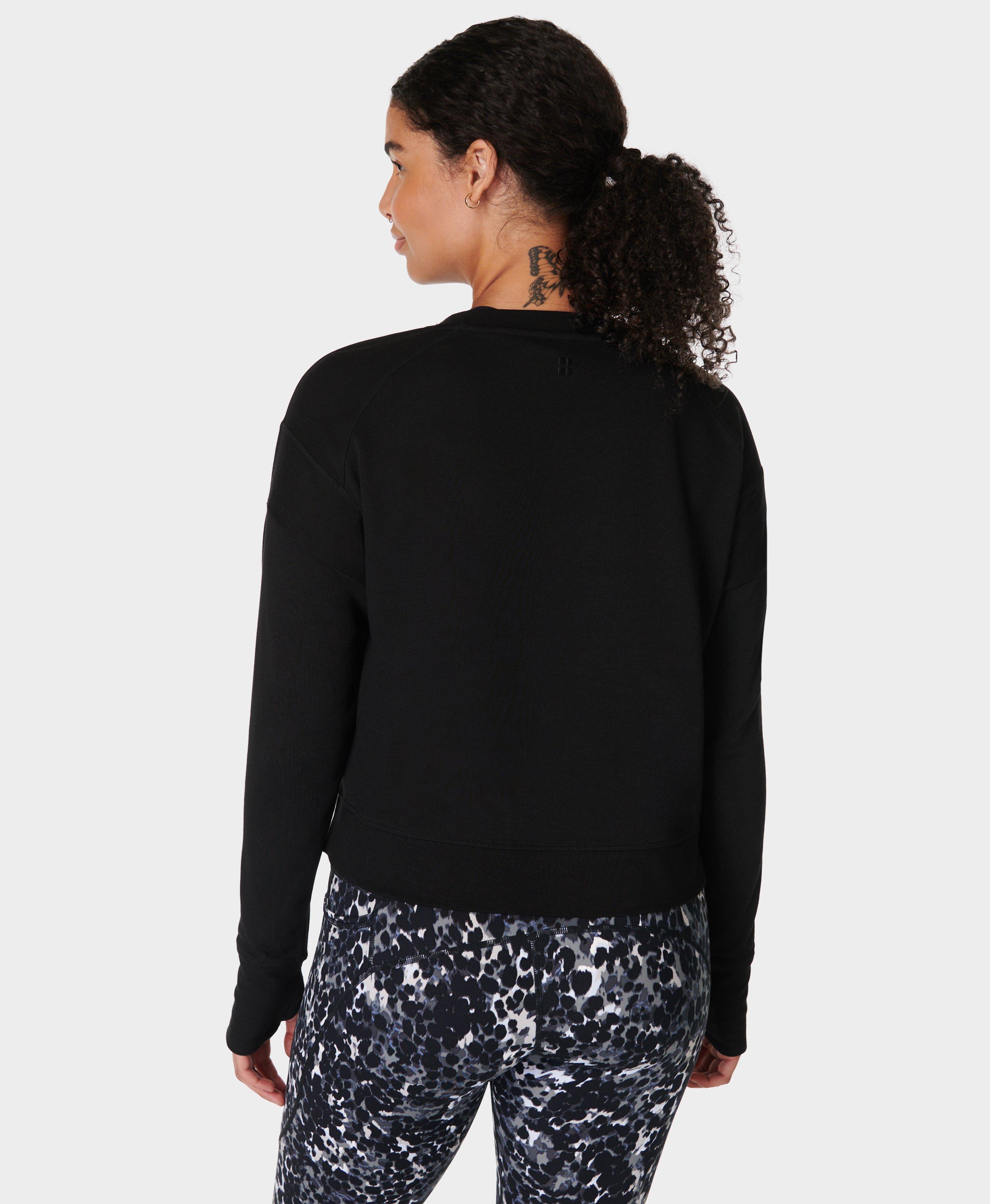 After Class Crop Sweatshirt Black Sweaty Betty