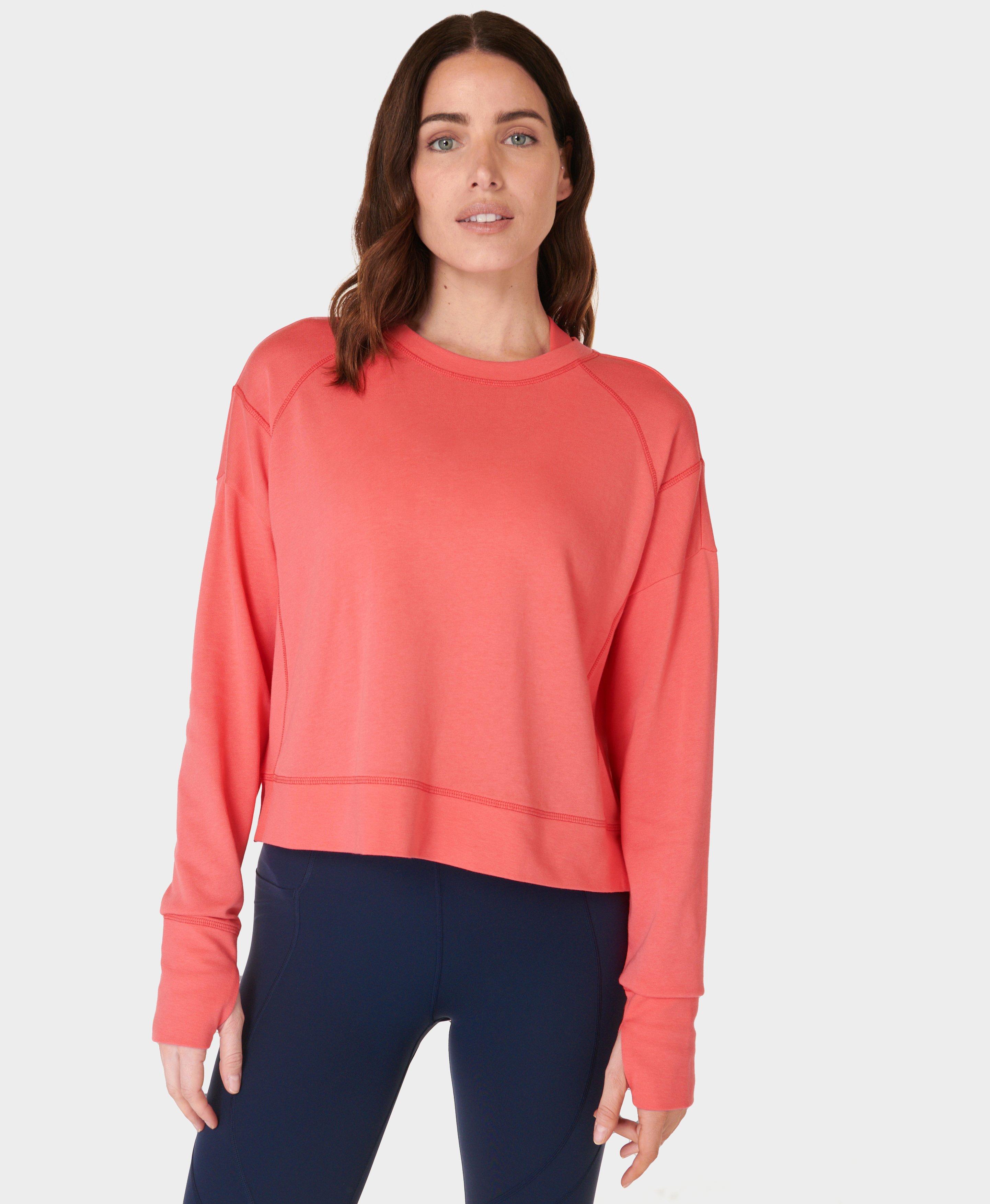 Coral pink sweatshirt online