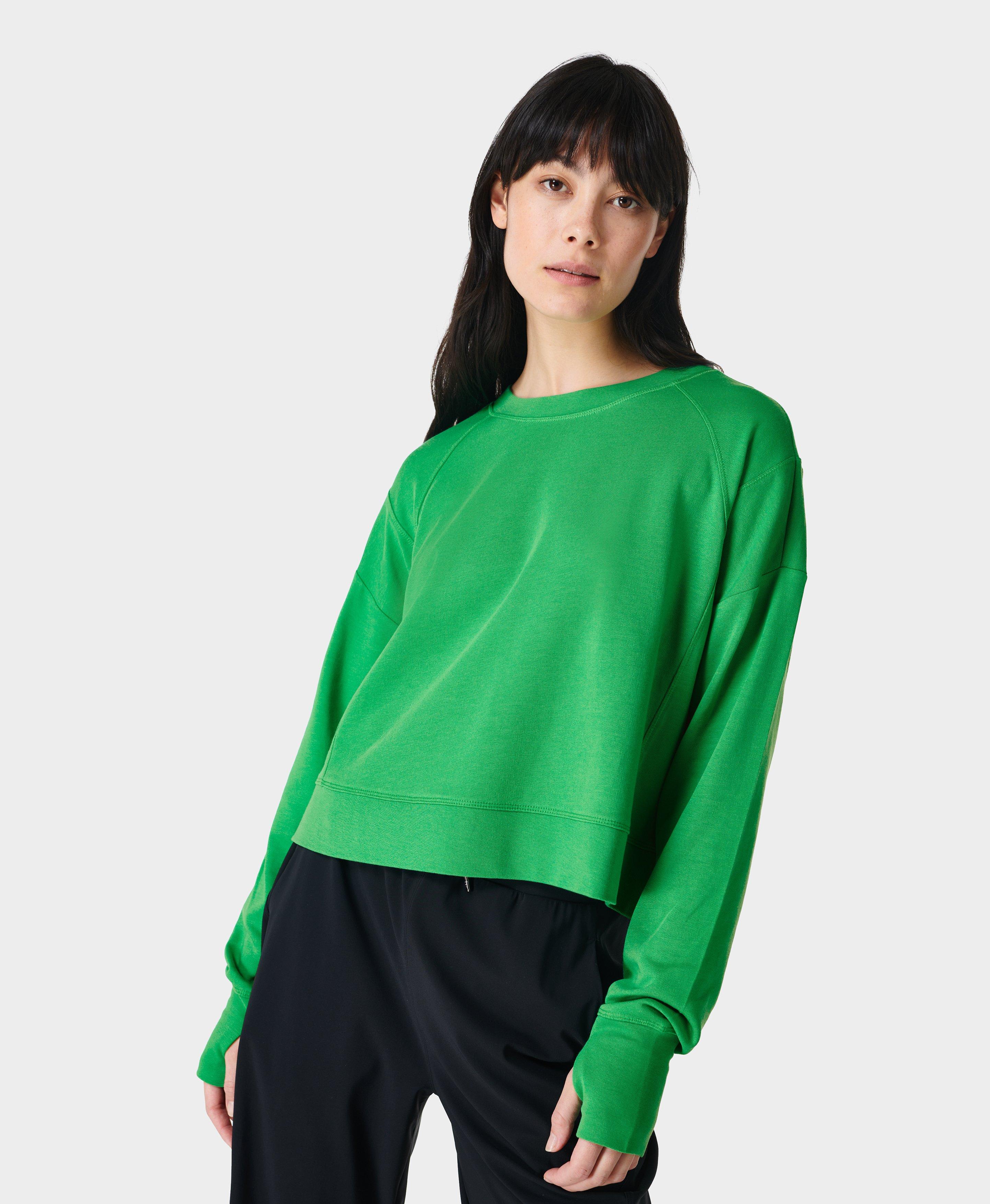 Cropped shop sweatshirt green