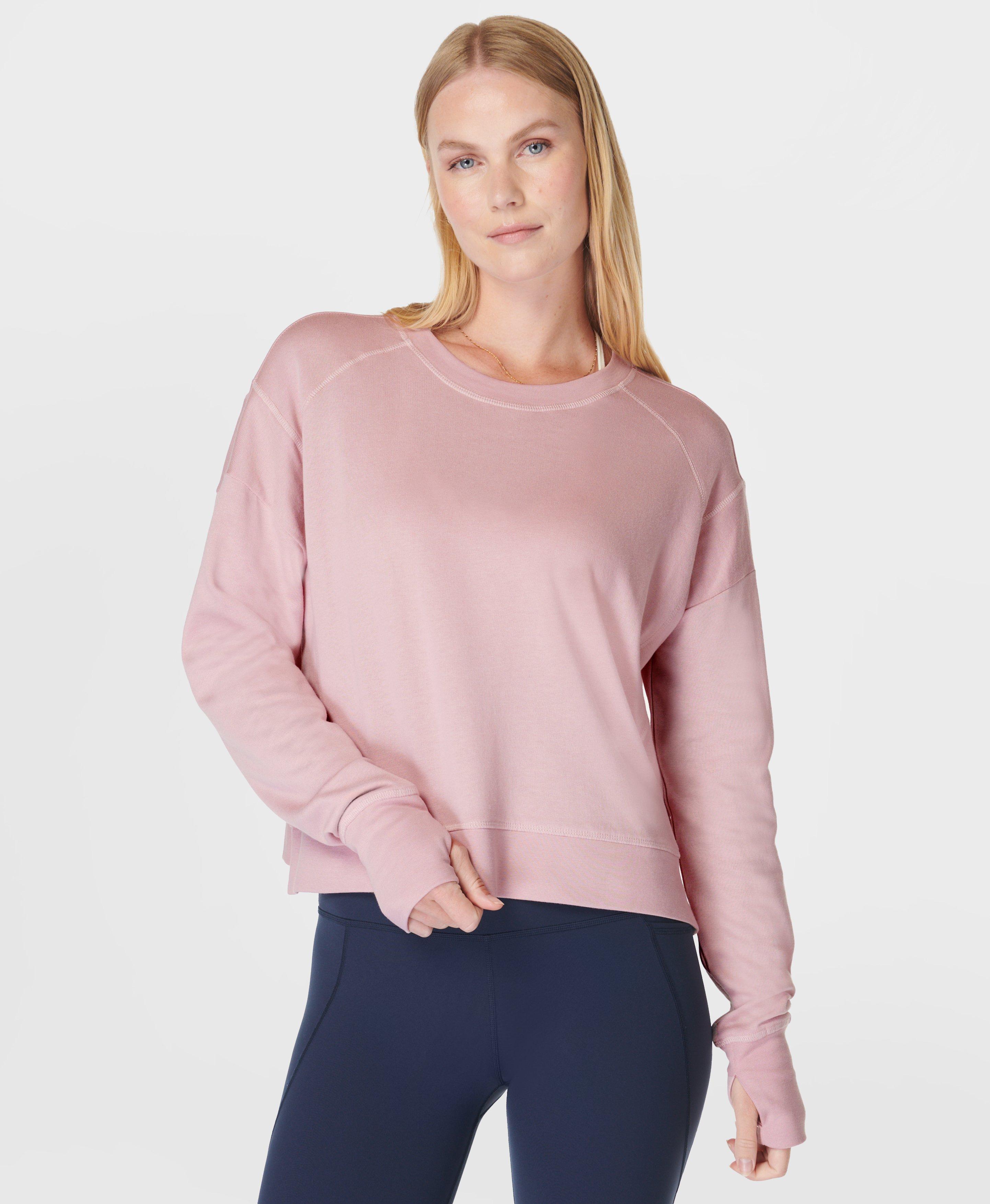 Pink sweatshirt women online