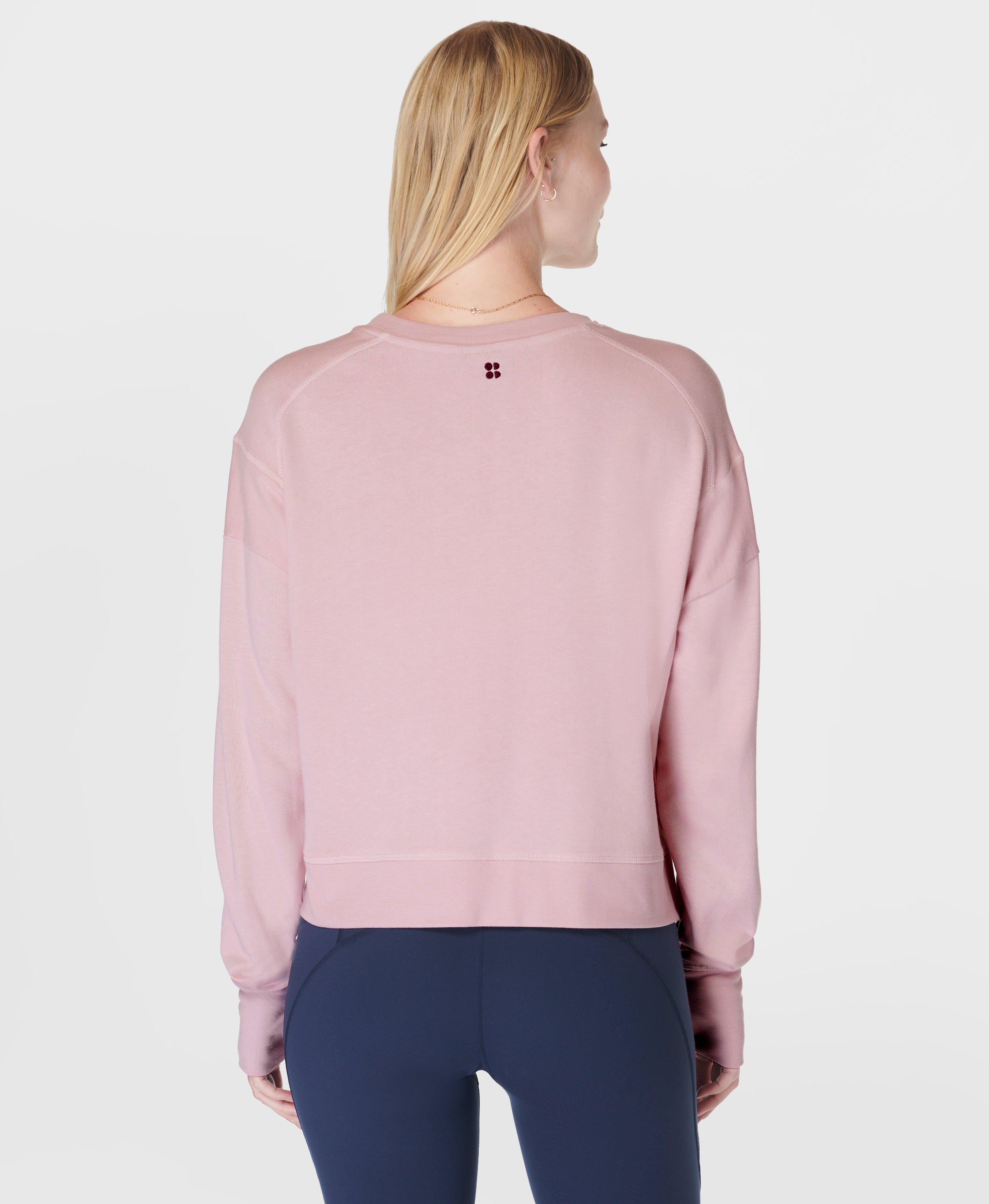 Pink cropped sweatshirt online