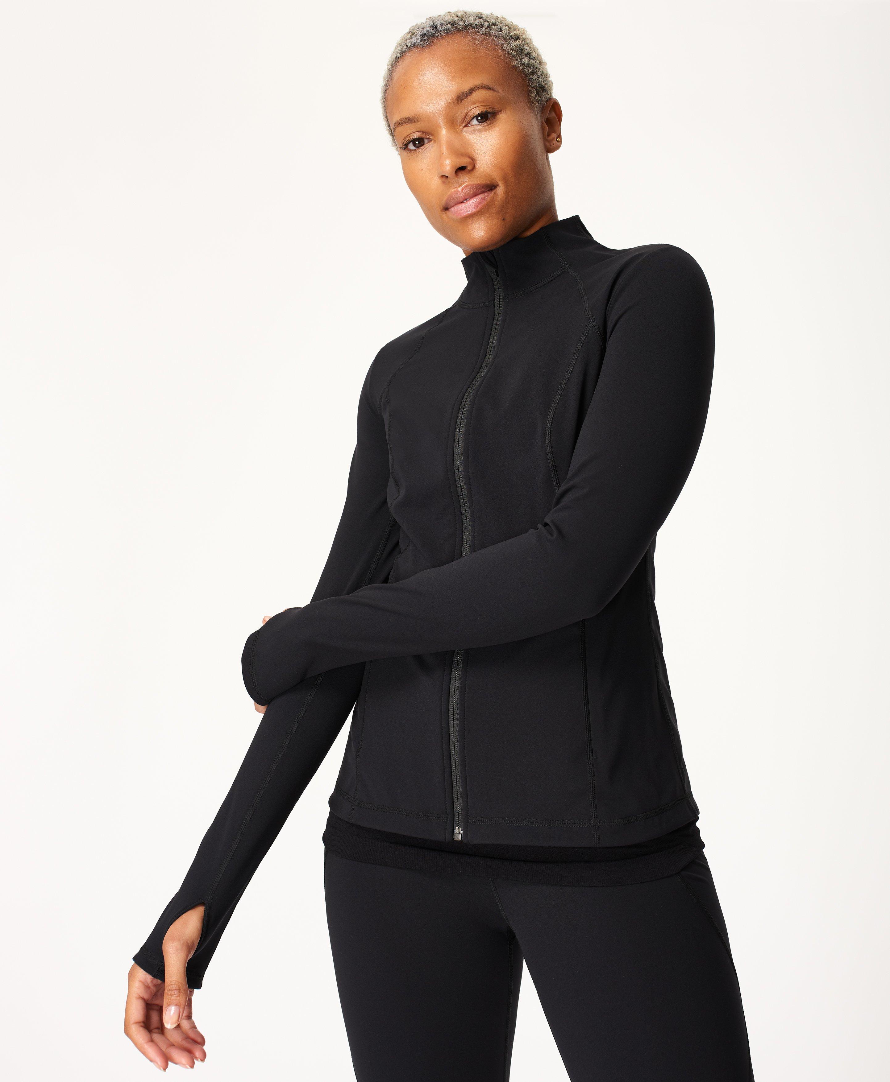 Power Workout Zip Up Jacket - Black | Women's Jumpers, Sweatshirts ...