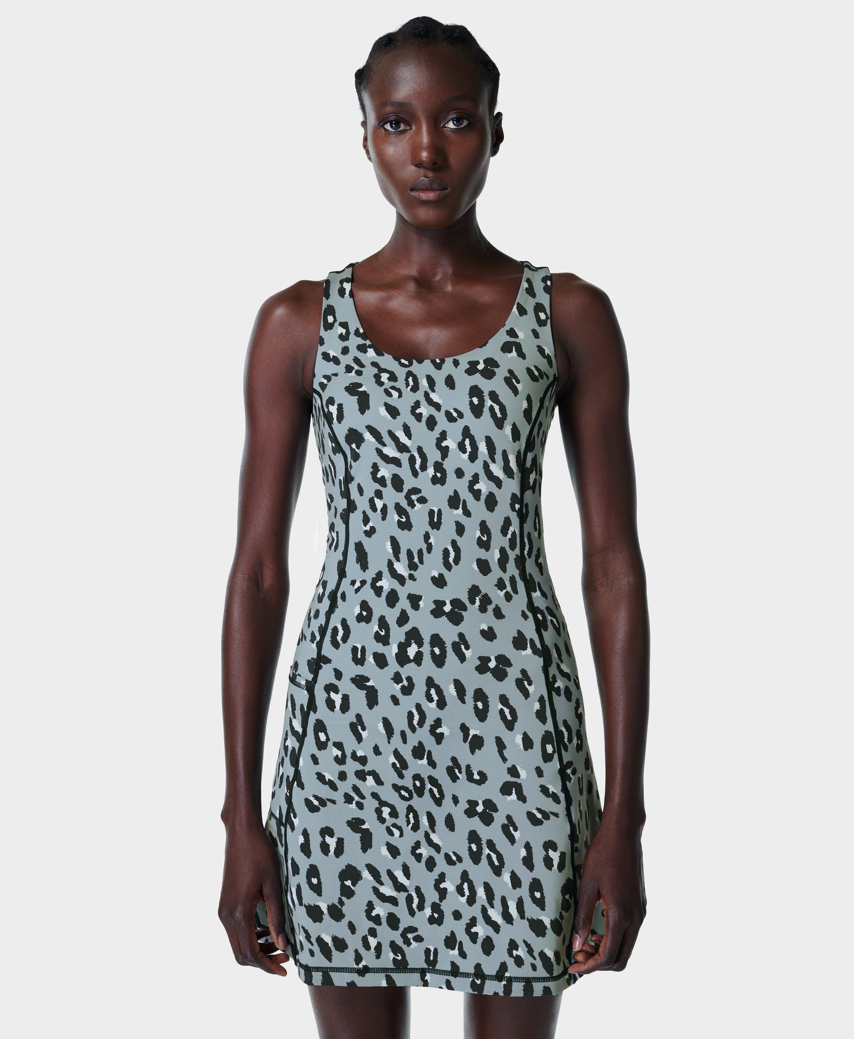 Black cheetah best sale print dress