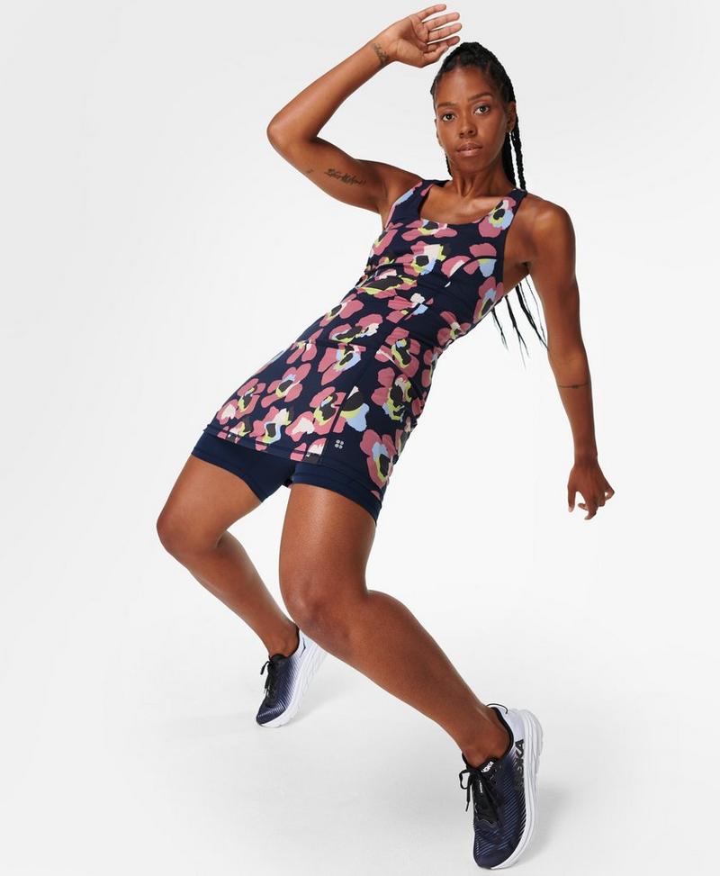 Power Gym Dress bluepetalleopardprint Women's Dresses and Jumpsuits