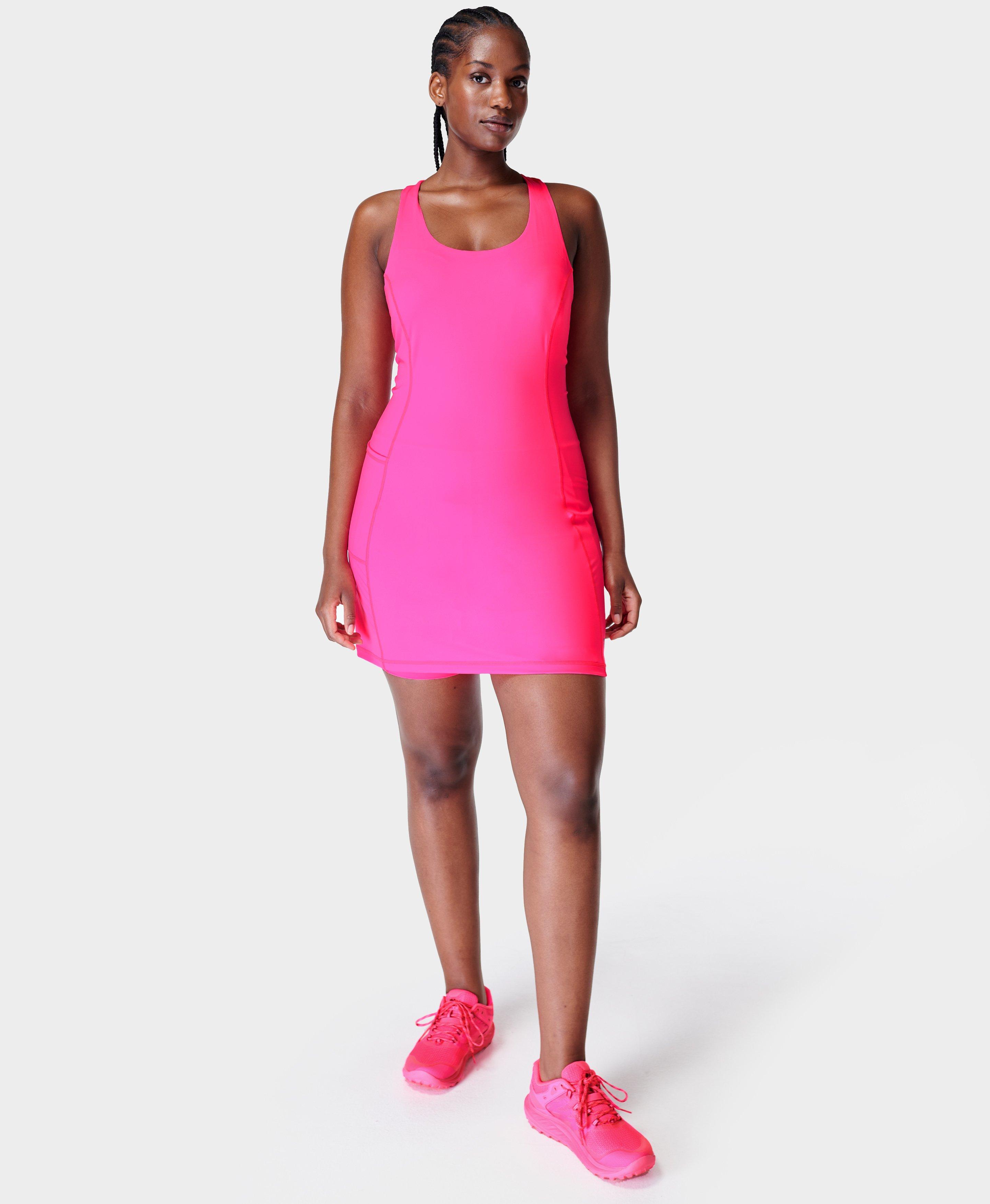Sweat in Style Athletic Romper in Hot Pink - Frock Candy