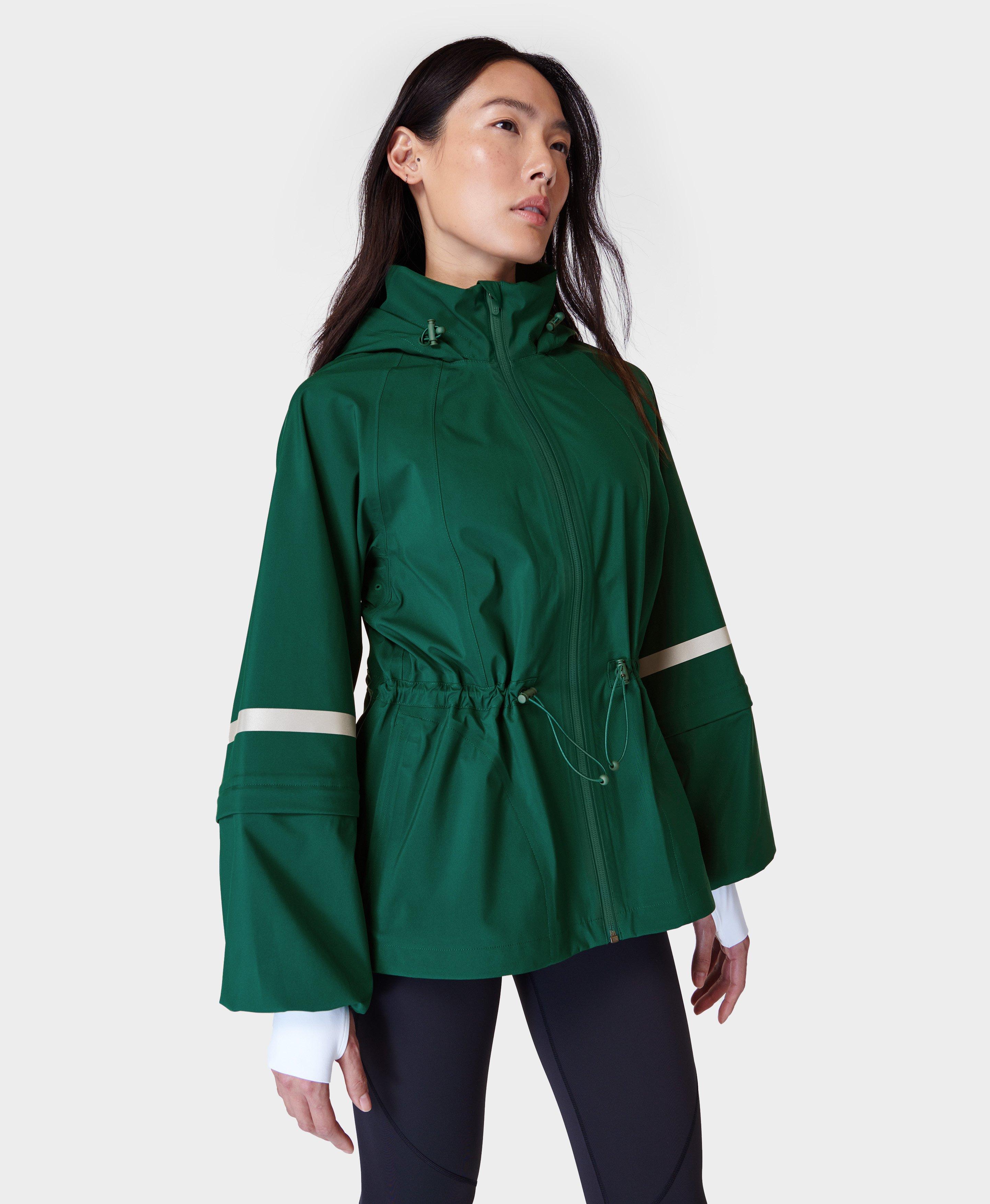 Mission Waterproof Jacket Retro Green Women s Jackets Coats Sweaty Betty