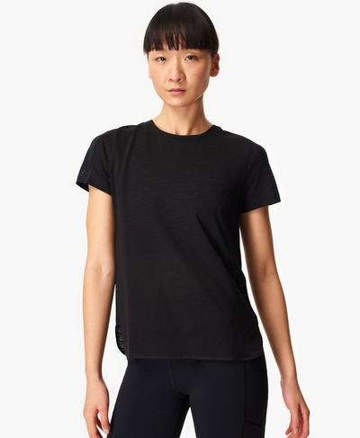 Breeze Running T-shirt, Black | Sweaty Betty