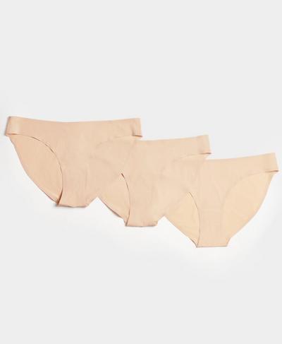 Barely There Pant 3 Pack, Stone Beige | Sweaty Betty