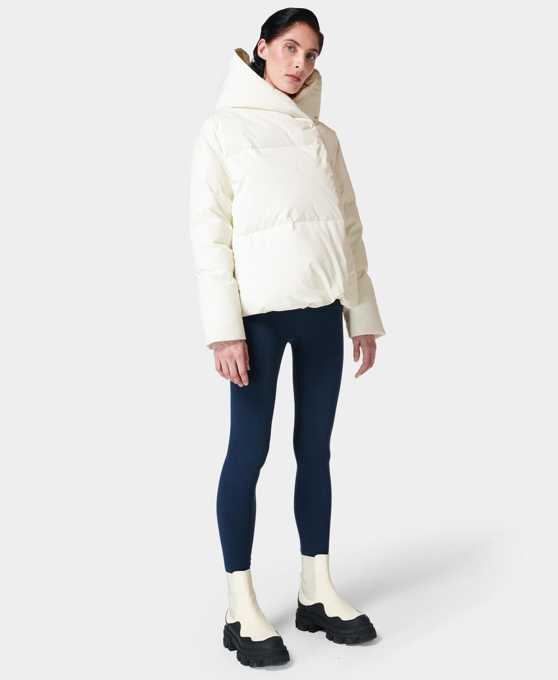 Cocoon Down Wrap Short Jacket- lilywhite | Women's Jackets & Coats ...