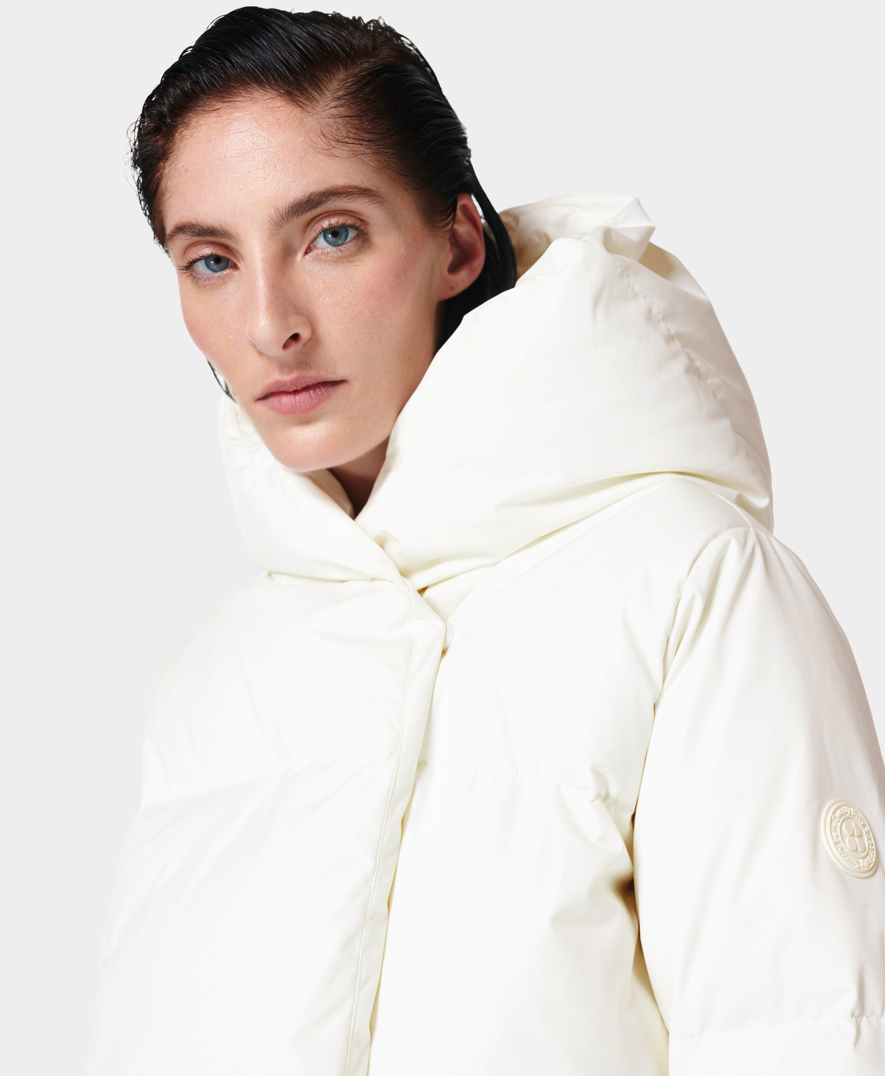 Cocoon Down Wrap Short Jacket- lilywhite | Women's Jackets & Coats