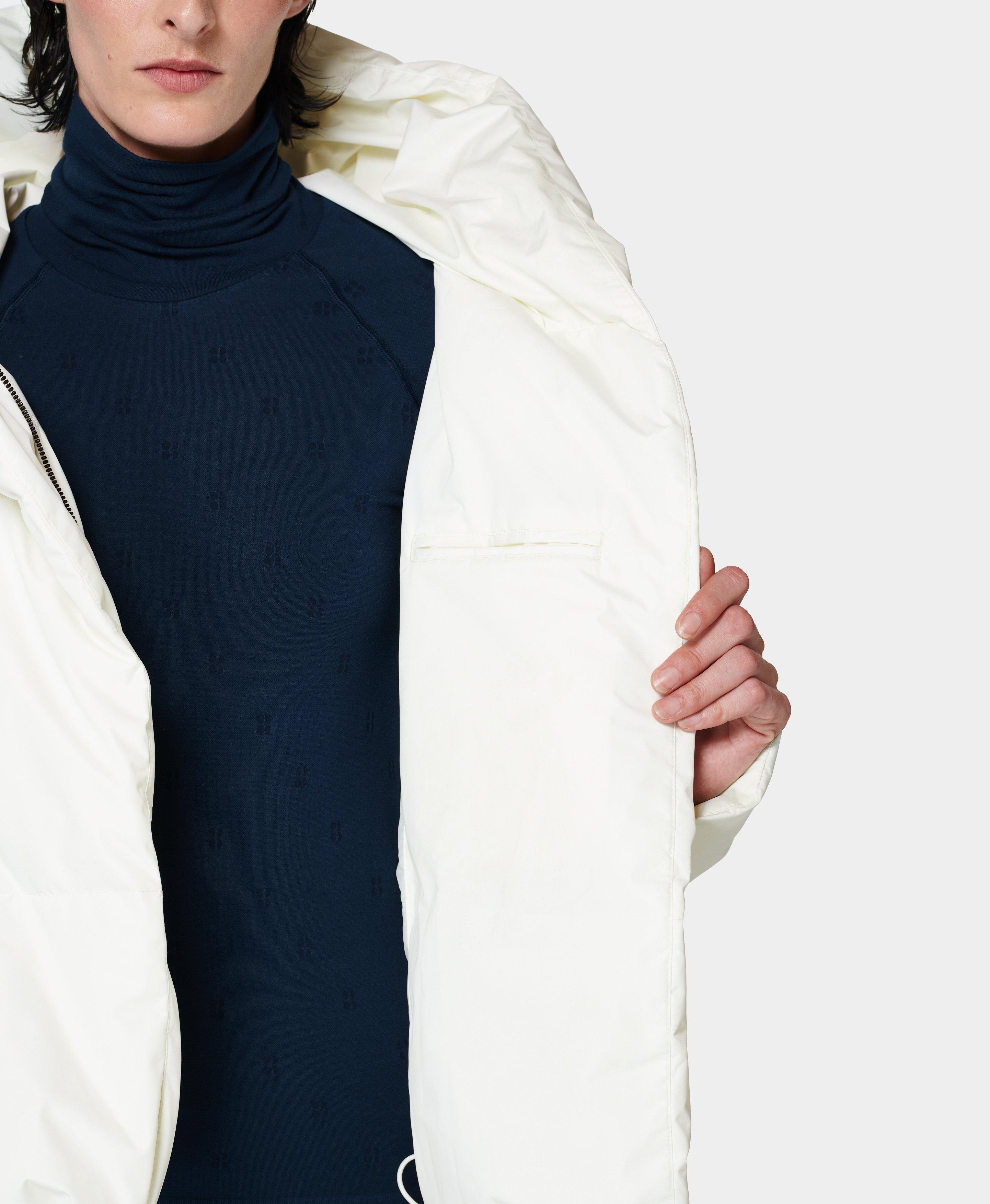 Cocoon Down Wrap Short Jacket- lilywhite | Women's Jackets & Coats