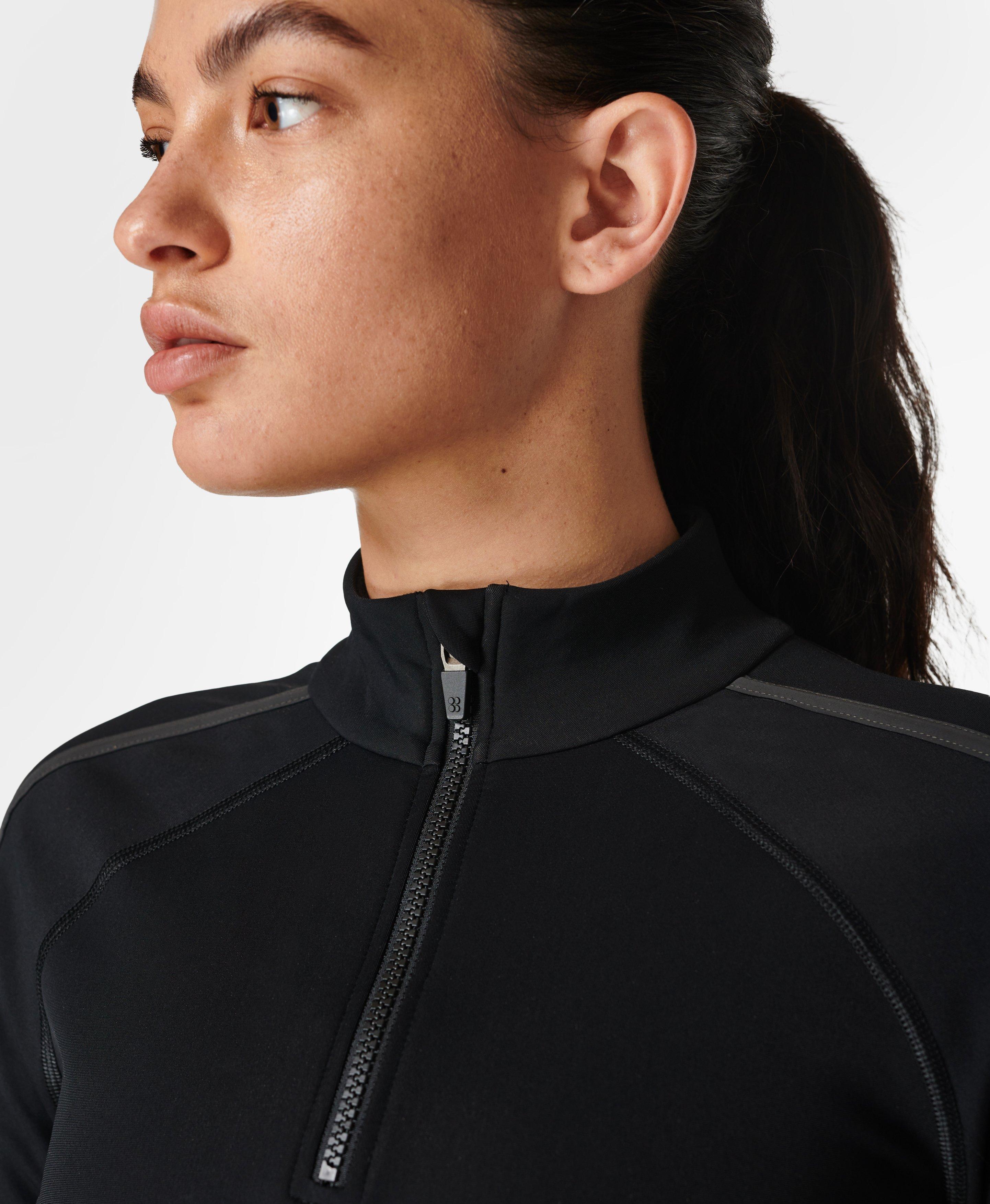 Thermodynamic Reflective Half Zip Running Top - Black Ref