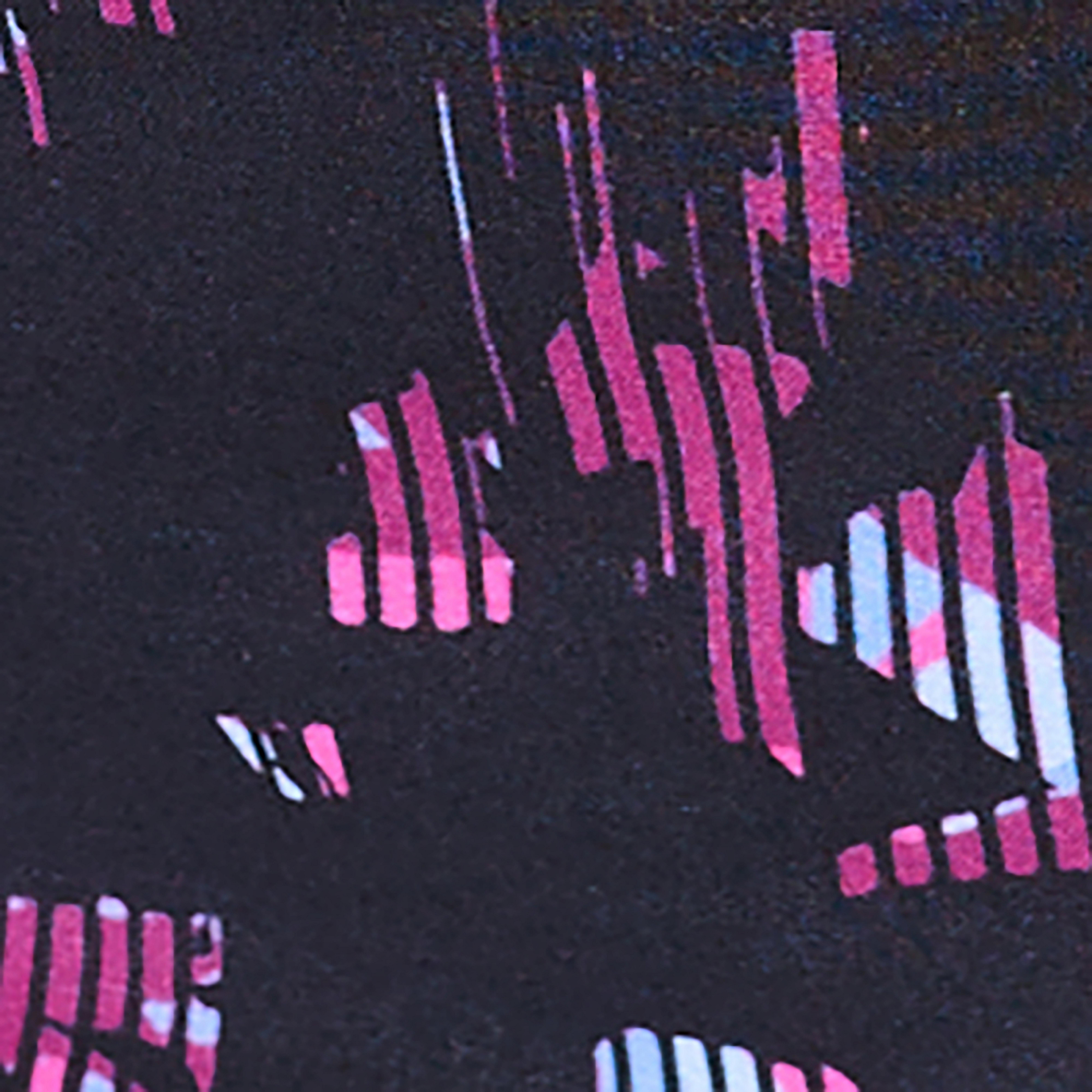 Swatch color Pink Floral Glitch Print