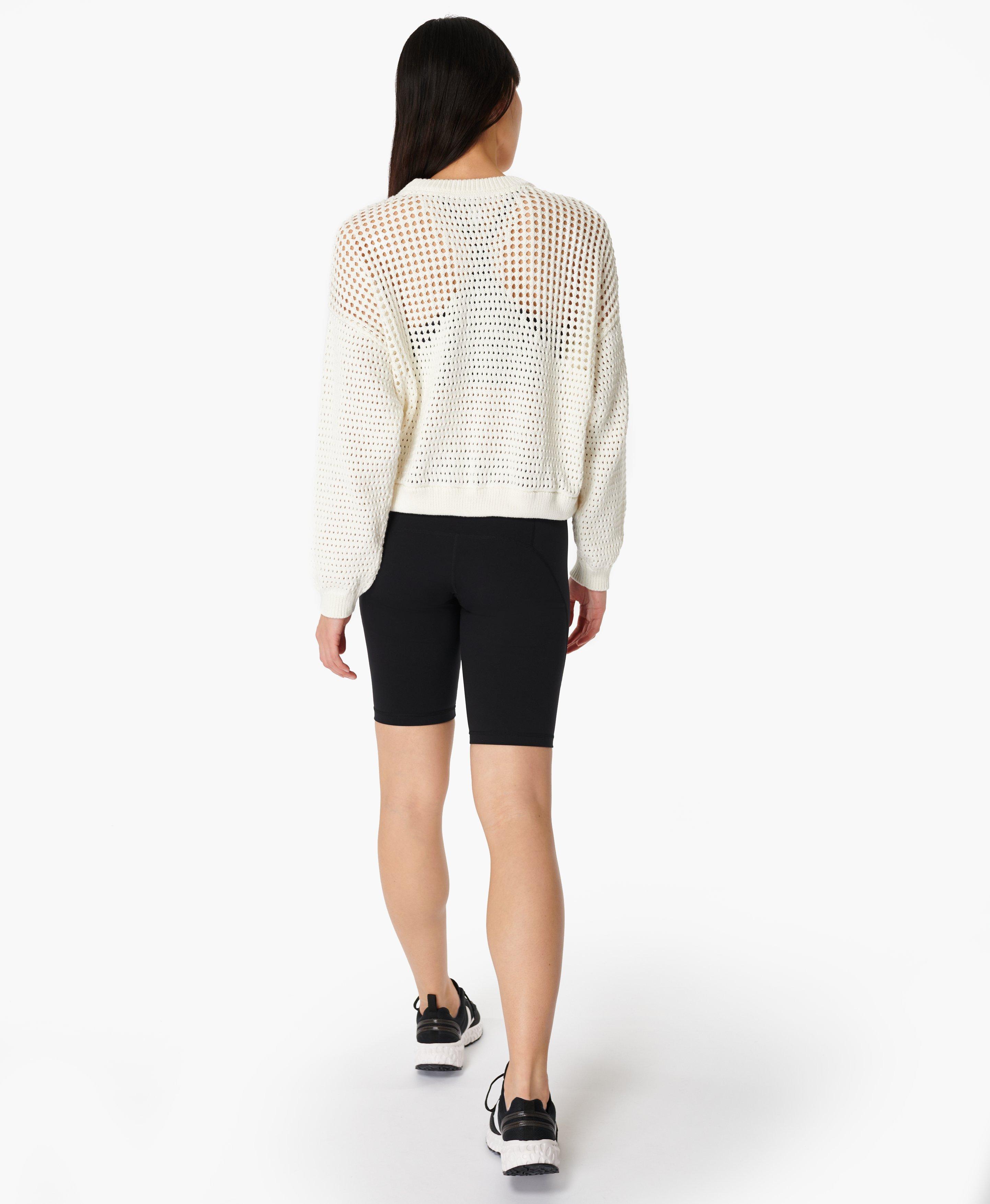 Tides High Open Weave Sweater- lilywhite | undefined | www