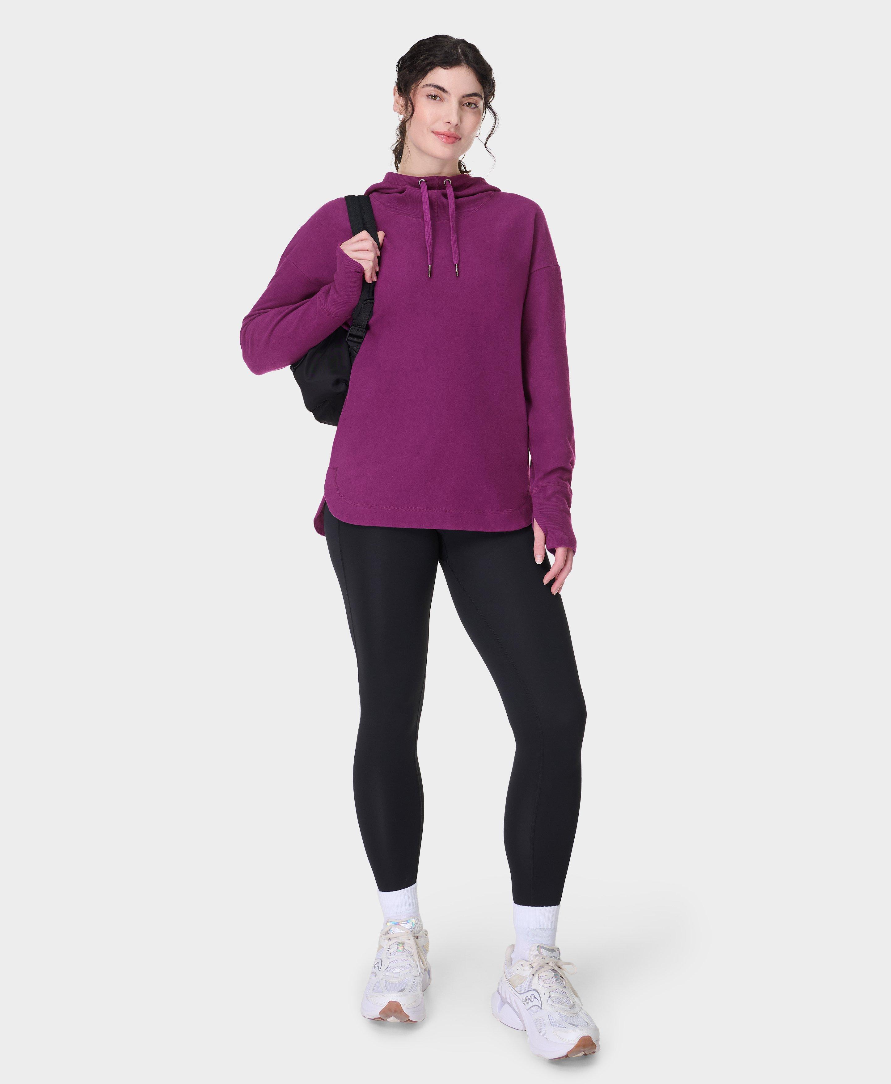 Sweaty Betty Escape Luxe Fleece Hoody, Purple, Women's XS