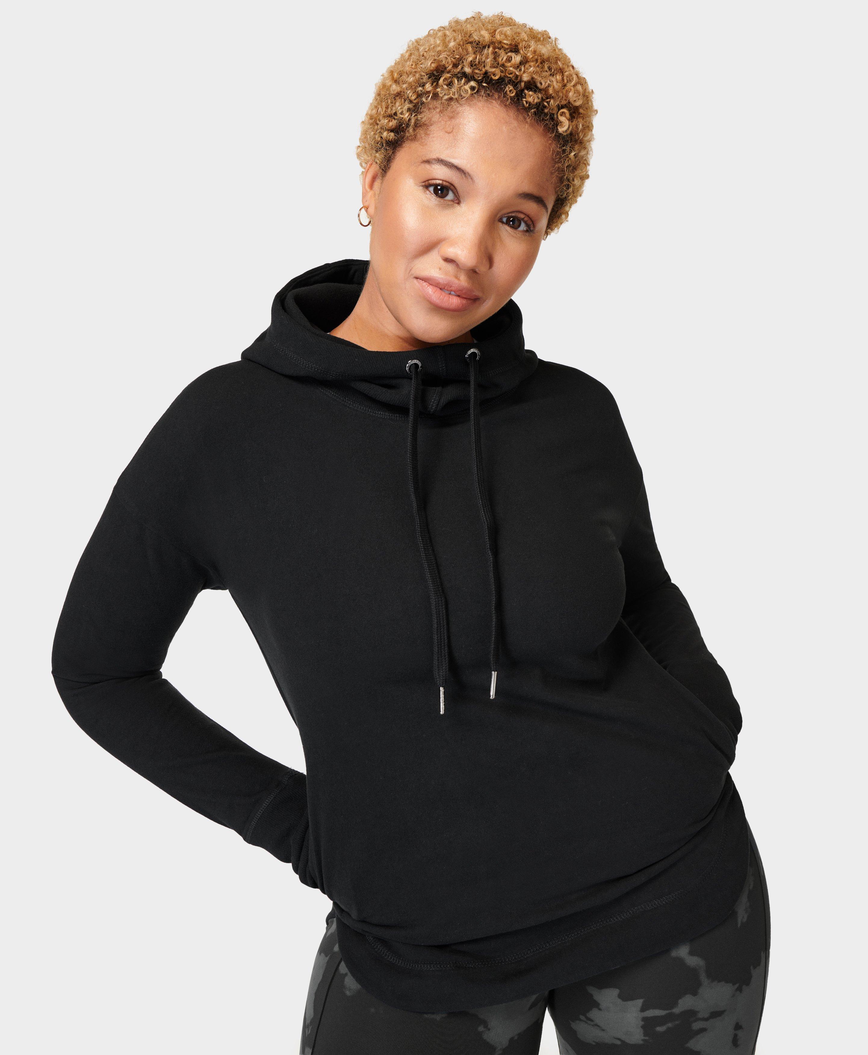 Escape Luxe Fleece Hoody, Black | Sweaty Betty