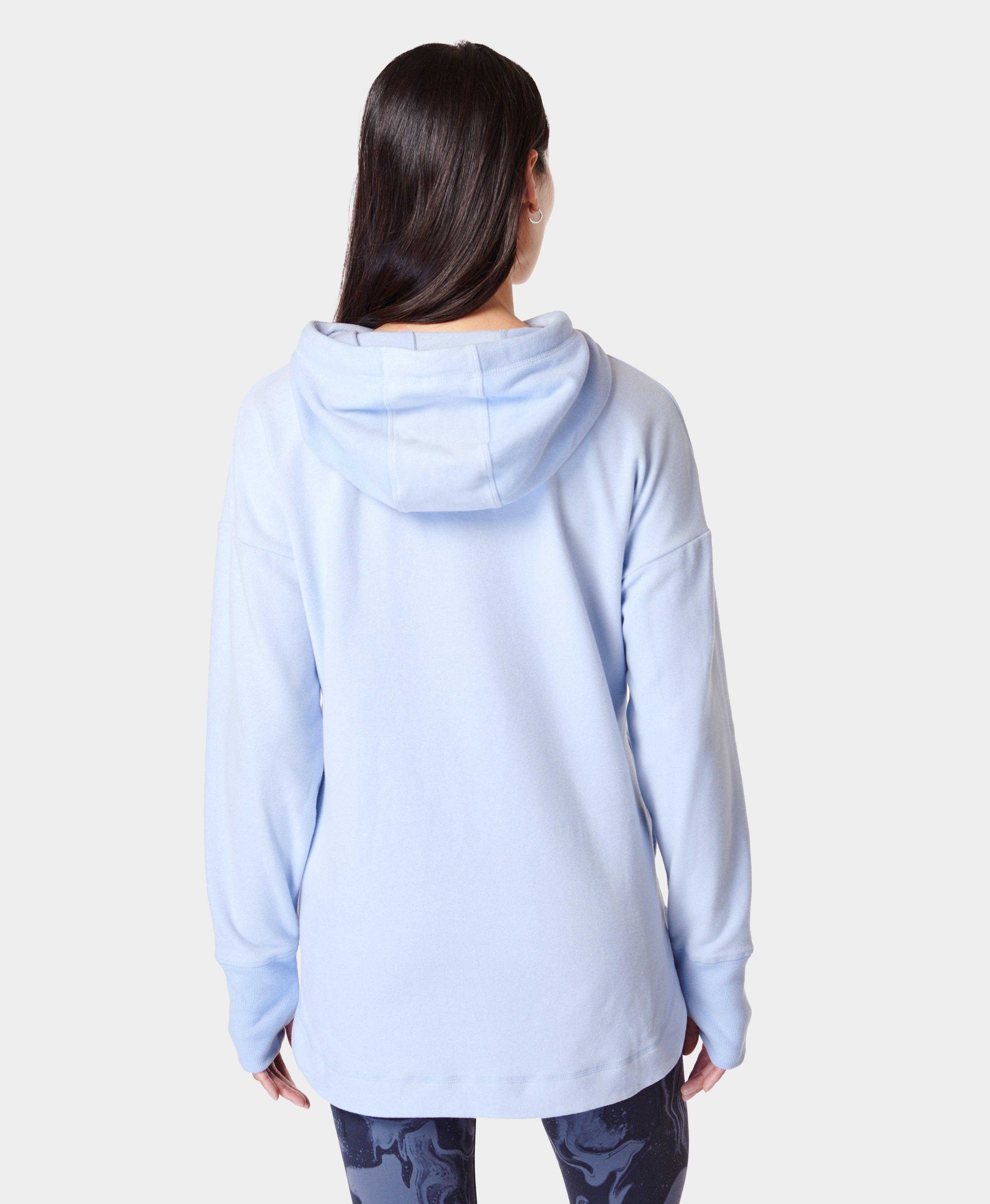 Escape Luxe Fleece Hoodie Breeze Blue Women s Sweaters