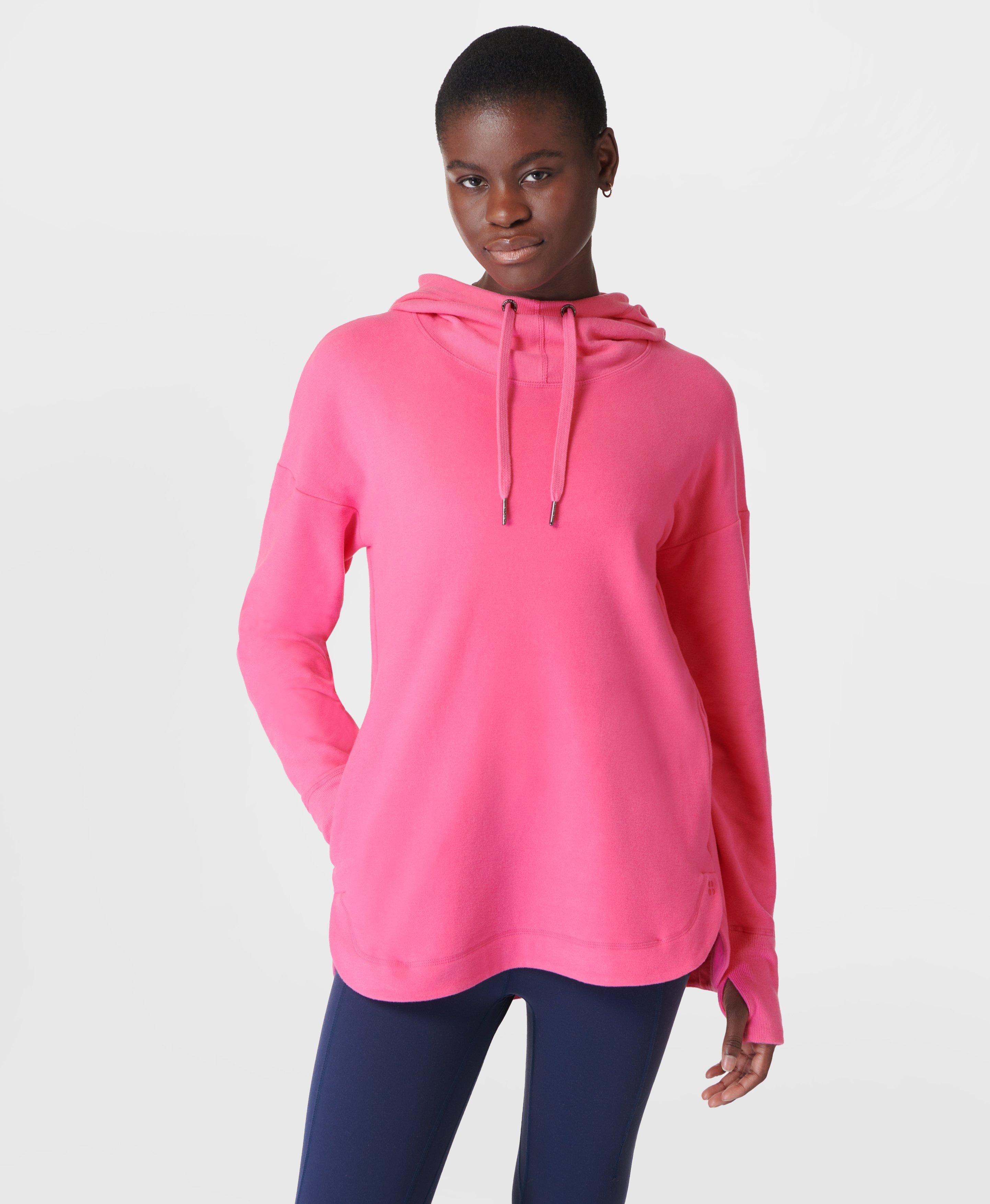 High neck outlet zip up hoodie