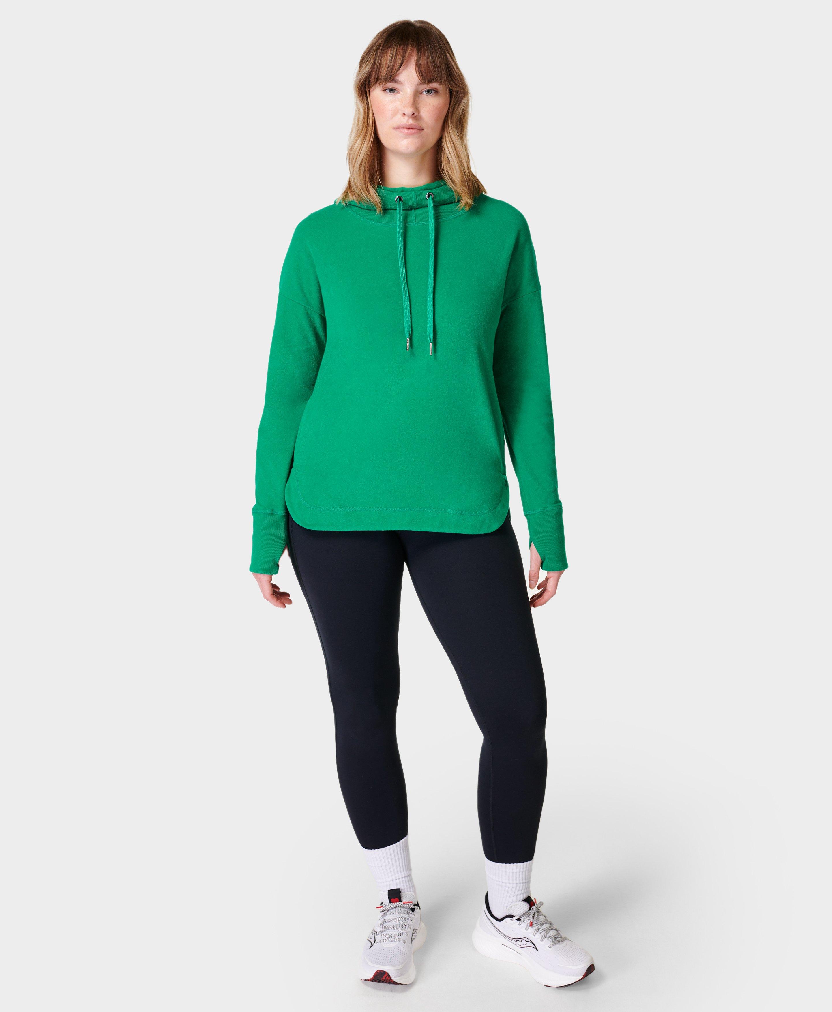 Hunter Green Fleece Lightweight Sweatshirt, Boutique Elise