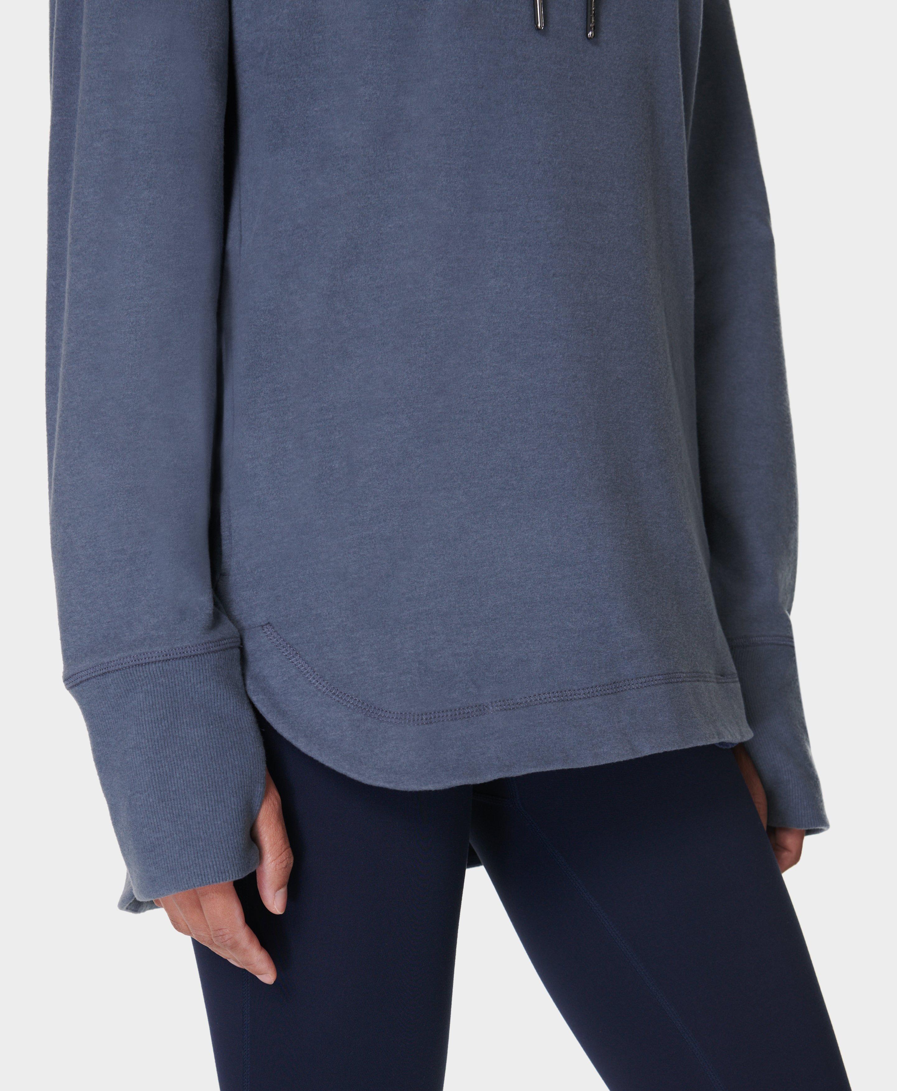 Escape Luxe Fleece Hoody Endless Blue Women s Jumpers Hoodies Sweaty Betty