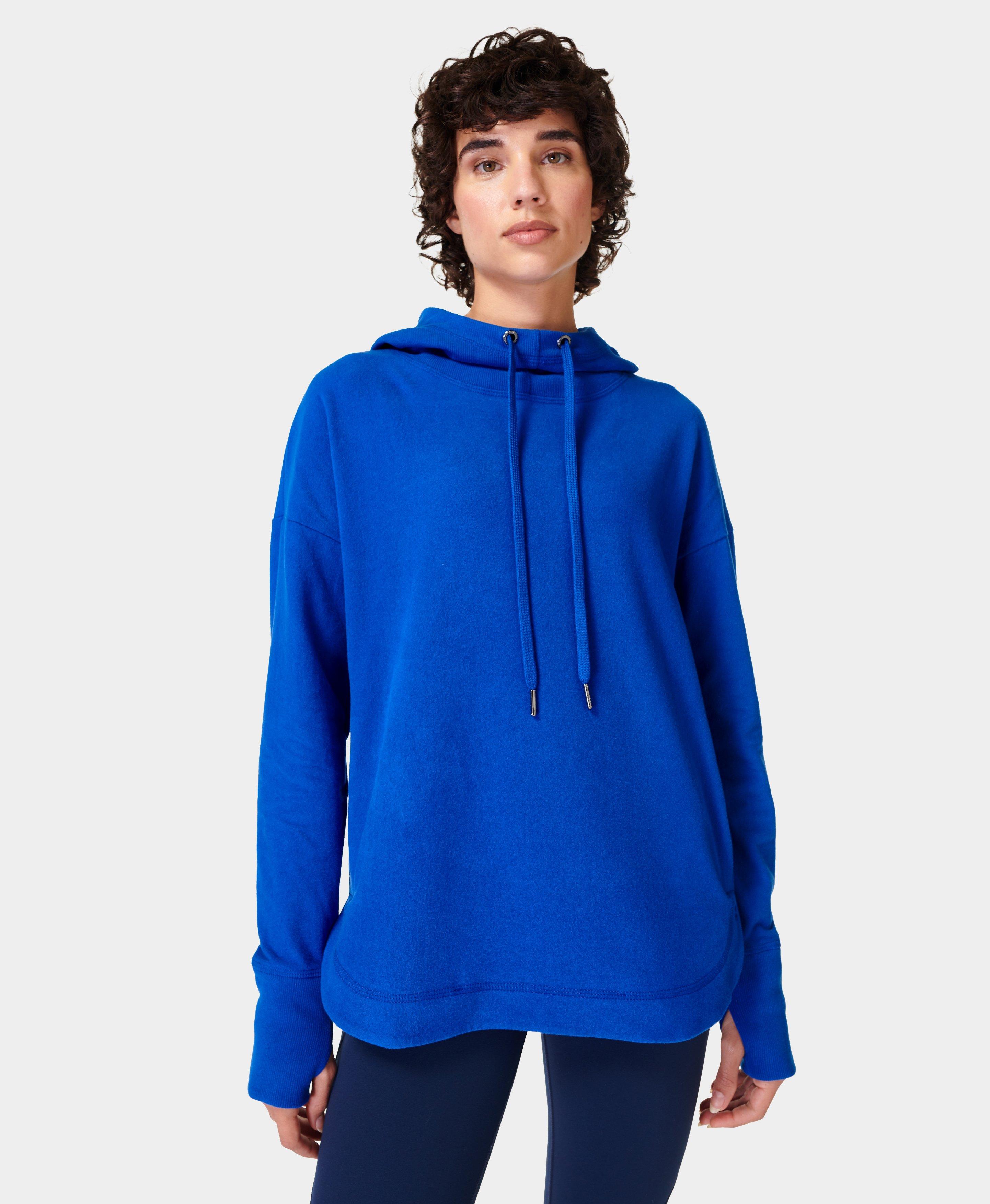 Escape Italian Fleece Hoody- lightningblue | Women's Jumpers + Hoodies |  www.sweatybetty.com