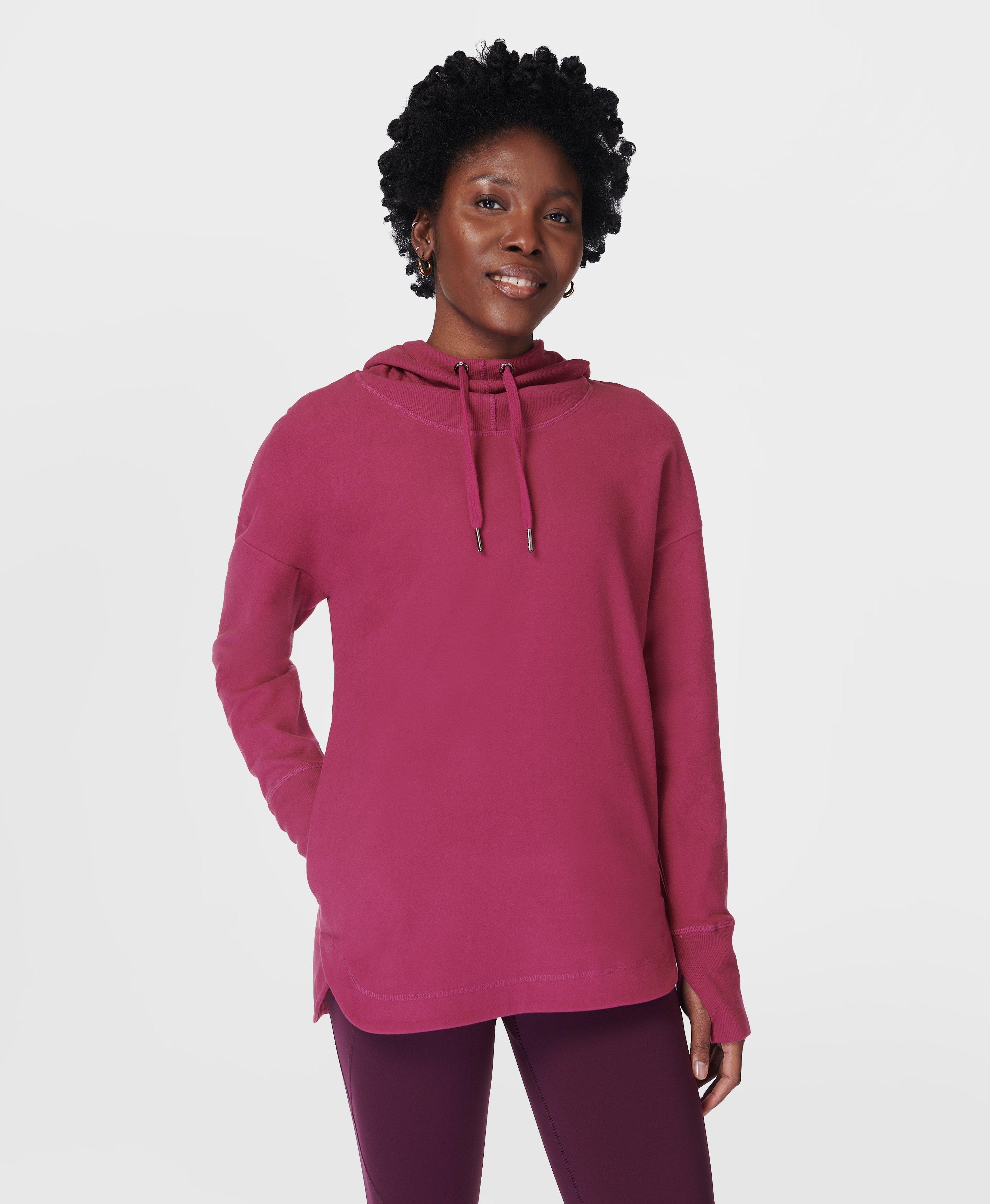 Red fleece hoodie women's hotsell