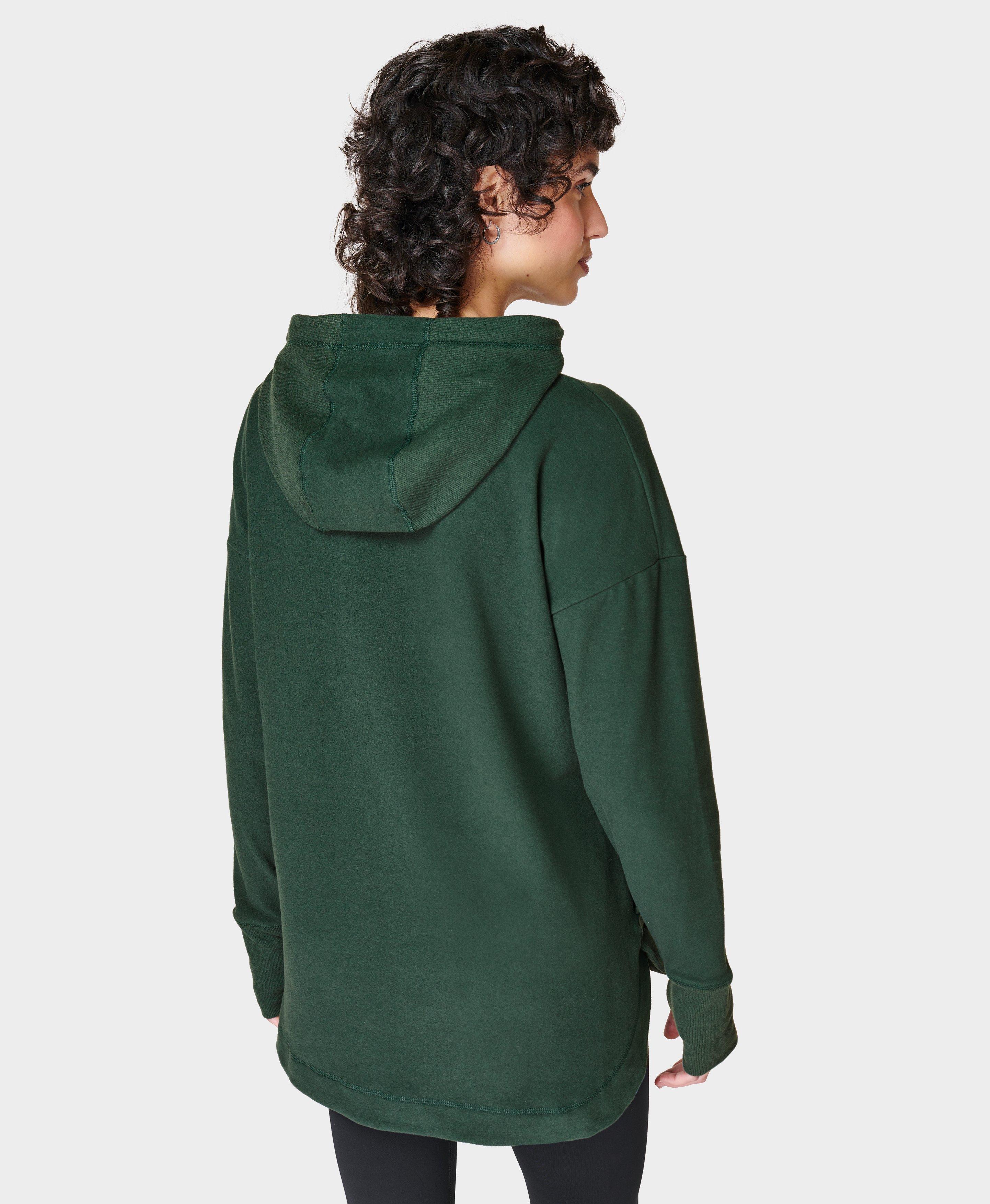 Escape Luxe Fleece Hoody Trek Green Women s Jumpers Hoodies Sweaty Betty