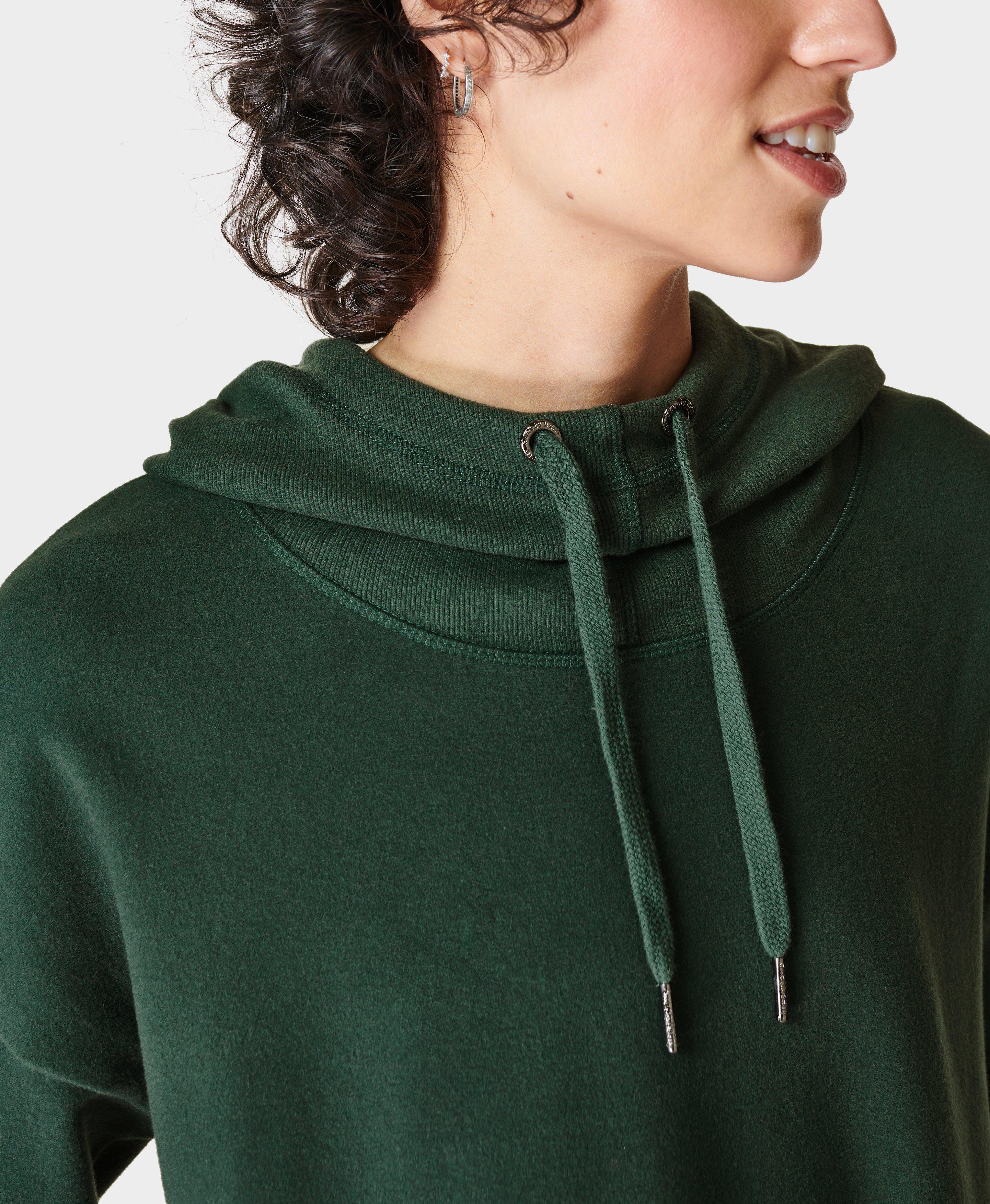 Escape Luxe Fleece Hoody Trek Green Women s Jumpers Hoodies Sweaty Betty