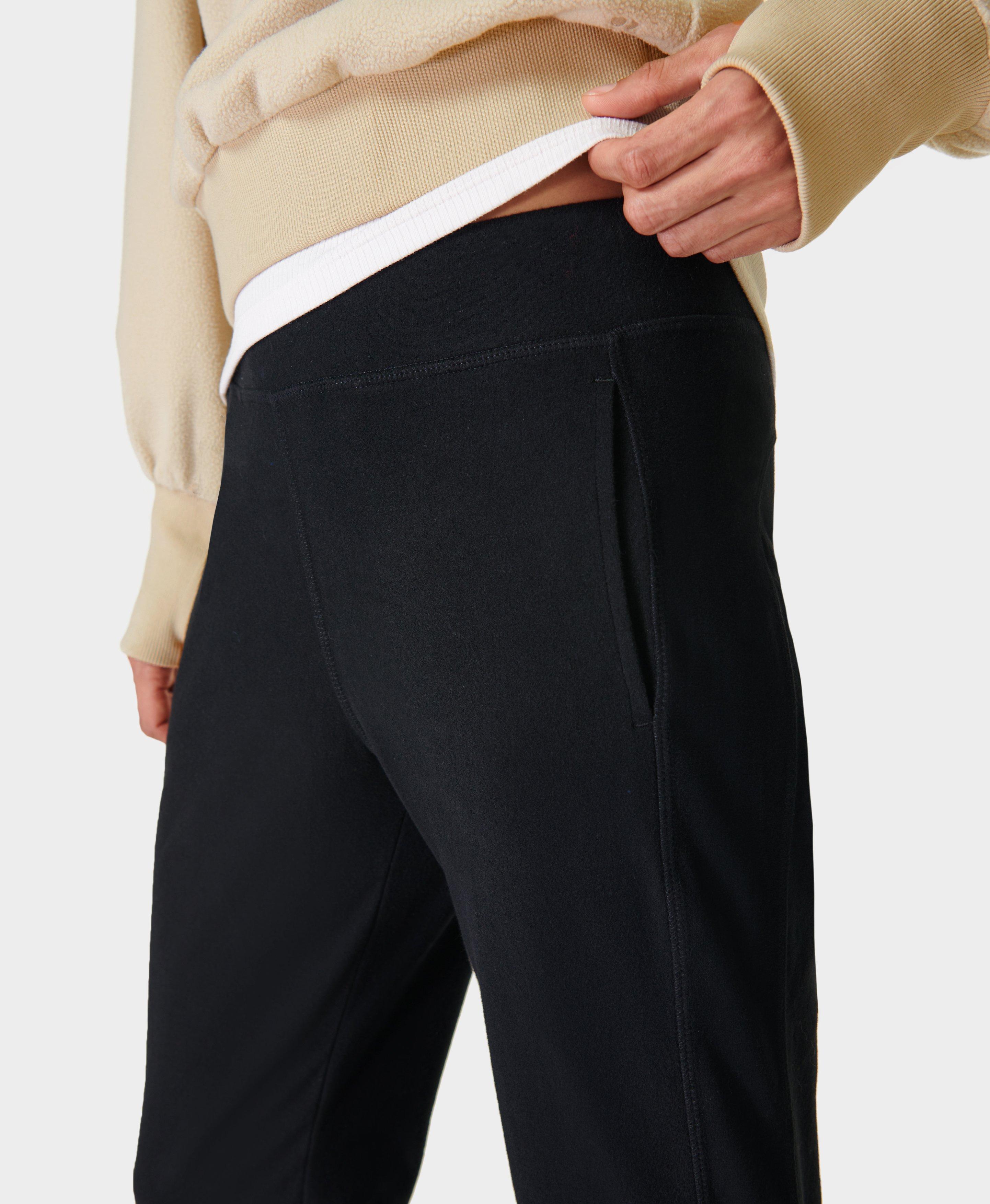 Sweaty Betty Gary Luxe 27 Fleece Trousers Black  