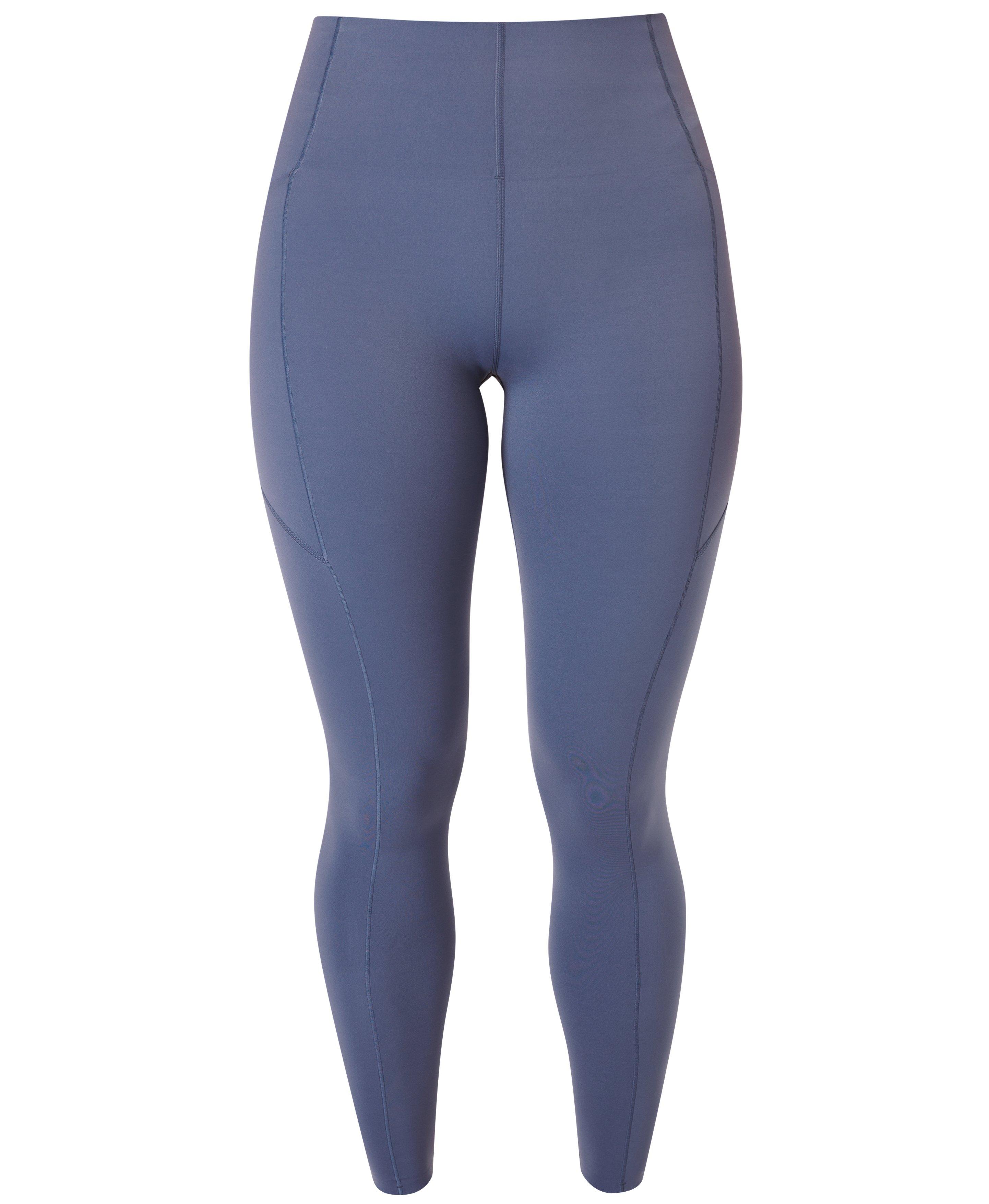 Ultra High Waisted, 7/8 Pocket Leggings - Dusty Blue