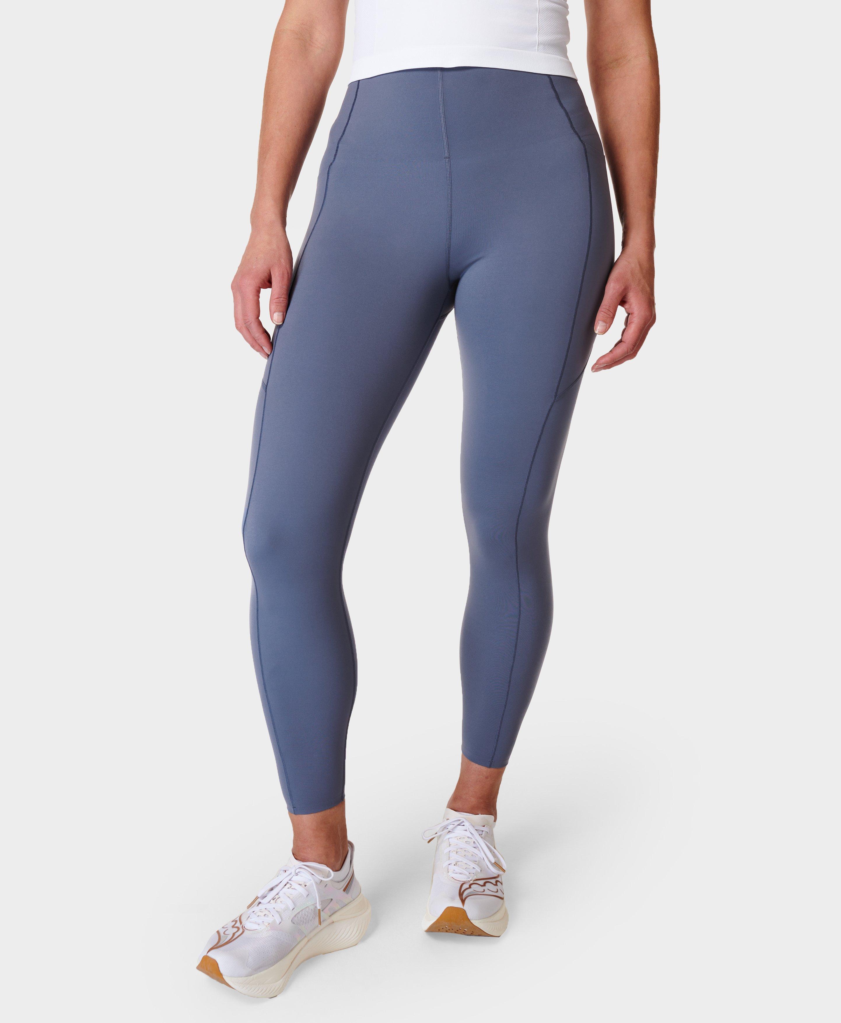 Sweaty Betty NEW All Day 7/8 Crop Length Rouche Hem Athletic Leggings Black  XL - $56 - From Galore